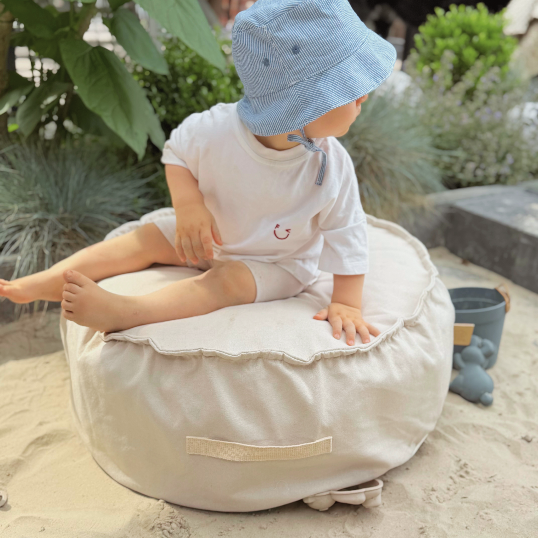 MeowBaby Outzy Sitzpouf für Kinder rund - Outdoor Living Edition