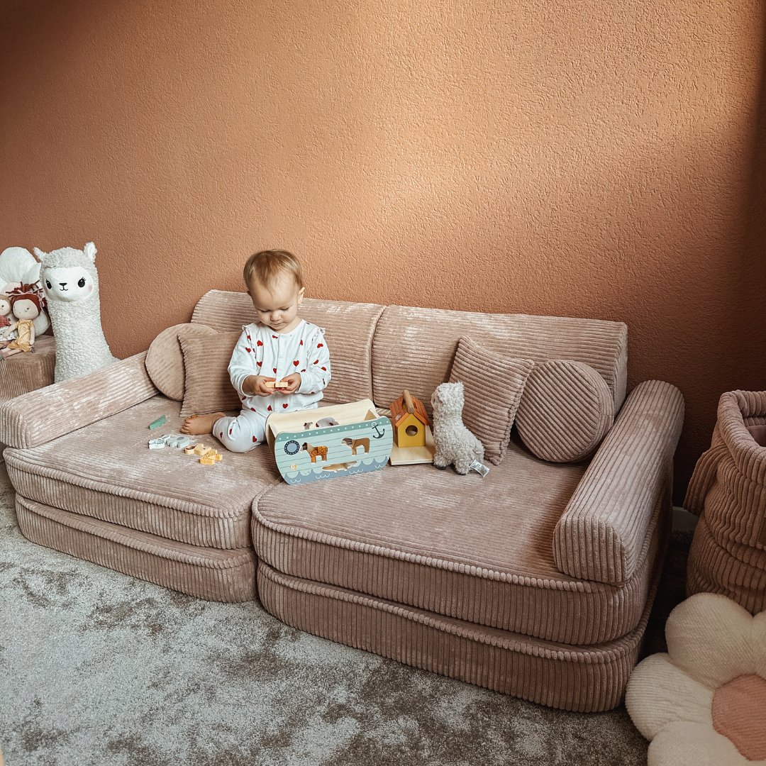 MeowBaby Play Sofa Aesthetic Cord - ecru/beige