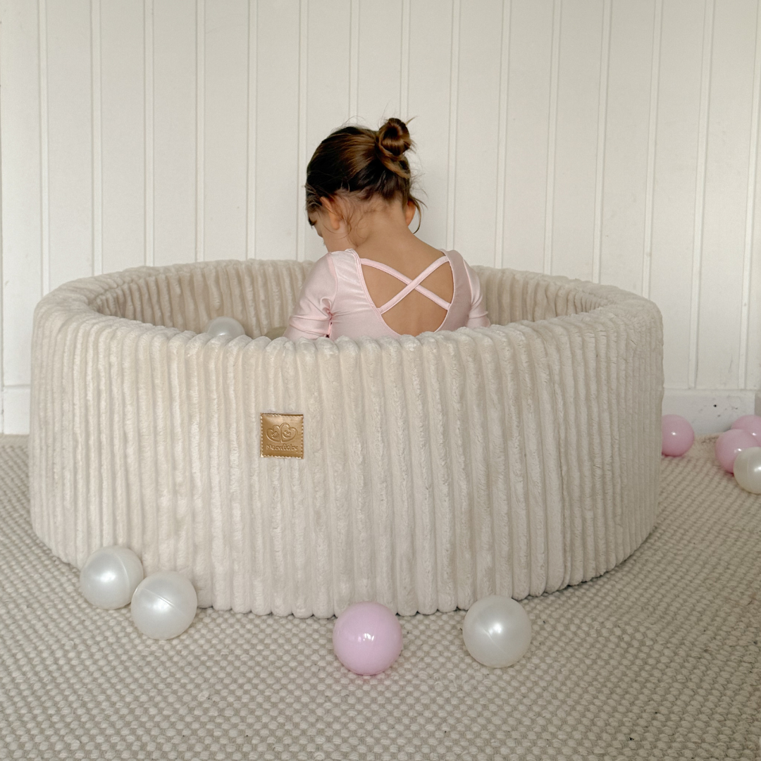 MeowBaby Bällebad Churros 90x30 cm, 200 Bälle - eigene Farbauswahl