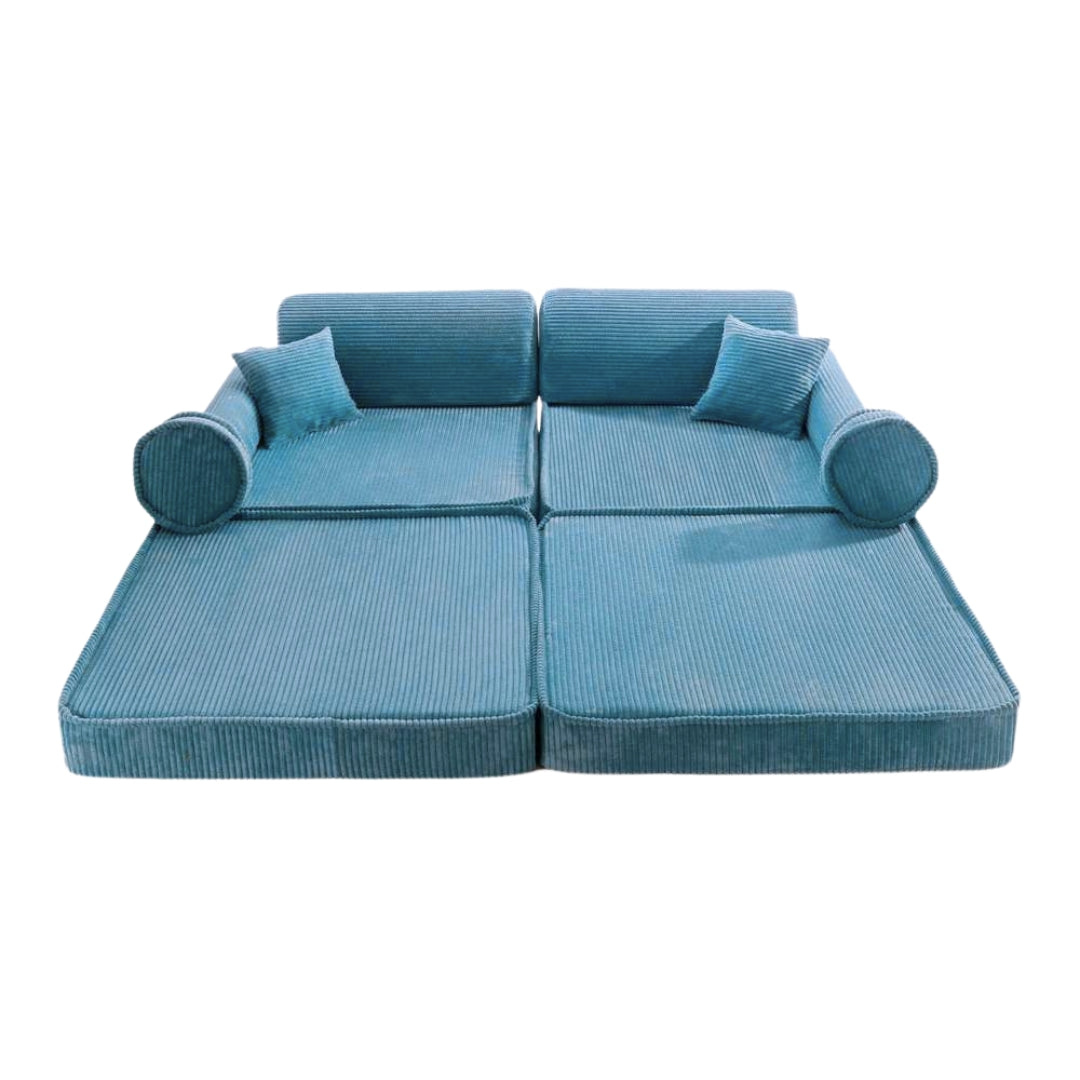 MeowBaby Play Sofa Aesthetic Cord - turquoise