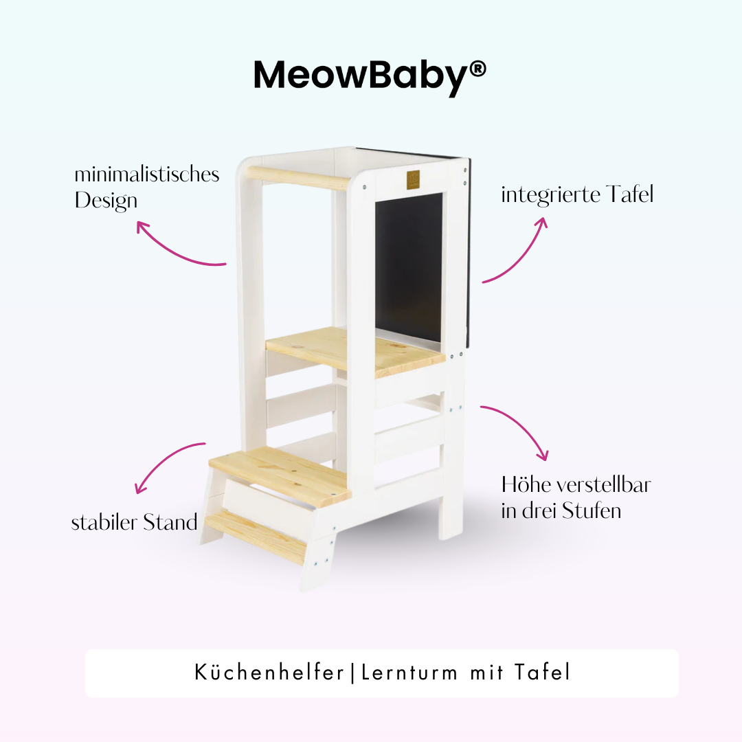 MeowBaby Lernturm/Küchenhelfer mit Tafel