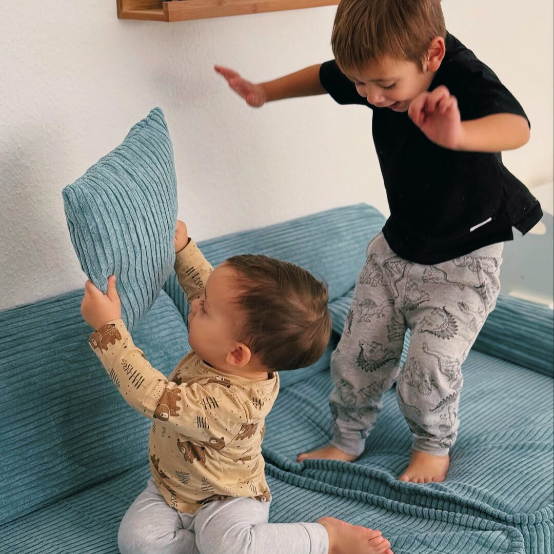 MeowBaby Play Sofa Aesthetic Cord - ecru/beige