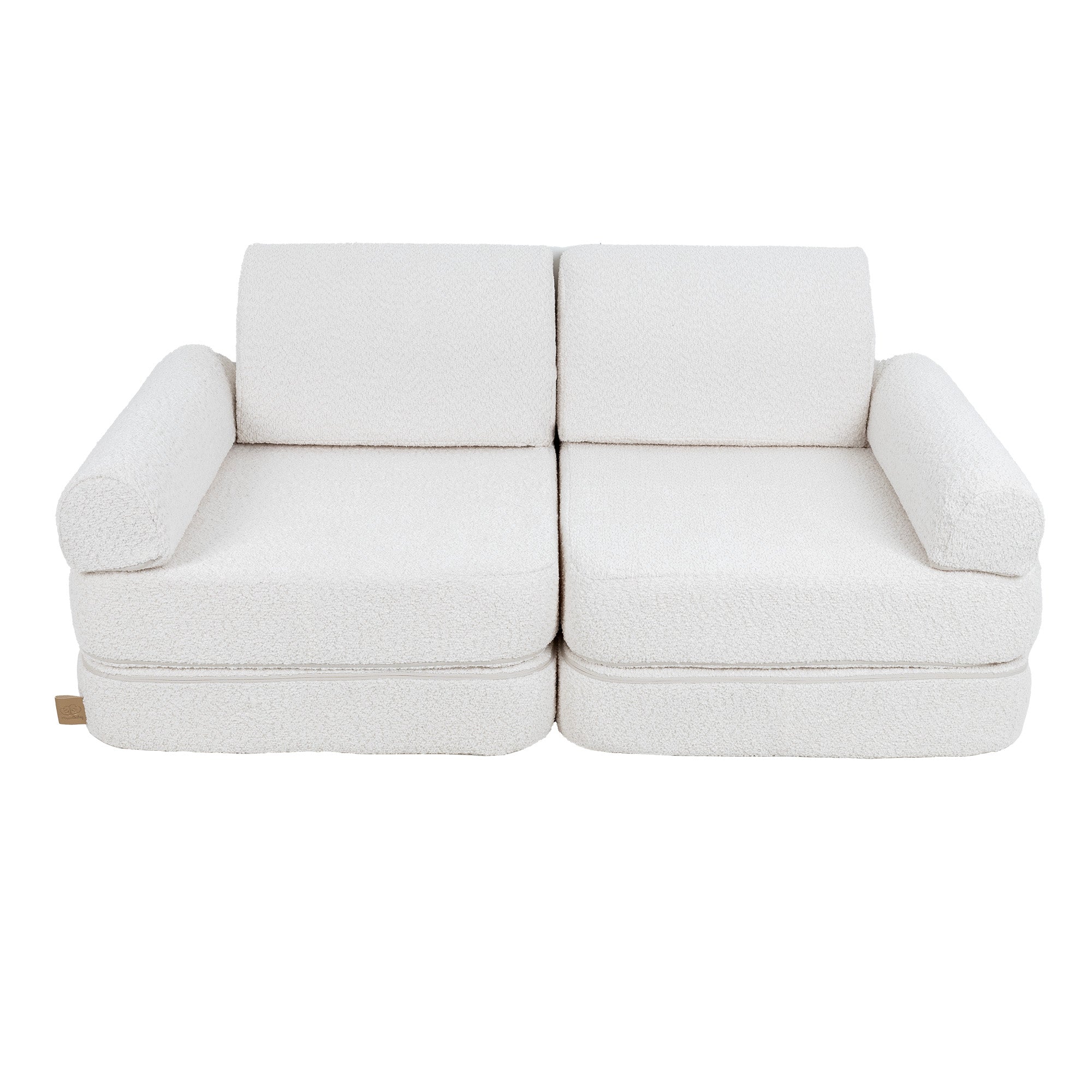 MeowBaby Spielsofa Mini Max Premium Bouclé - cremé/weiss