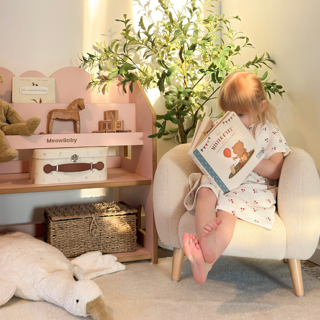 MeowBaby 2-in-1 Montessori-Bücherregal Cloudy