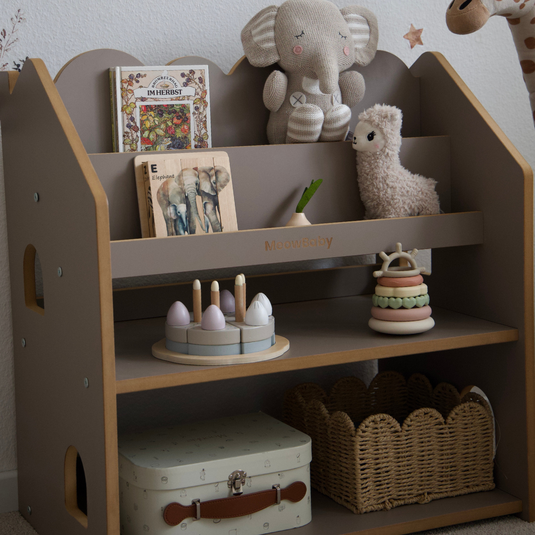MeowBaby 2-in-1 Montessori-Bücherregal Cloudy