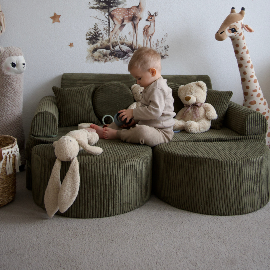 MeowBaby Play Sofa Mini Max Aesthetic Cord - ecru/beige