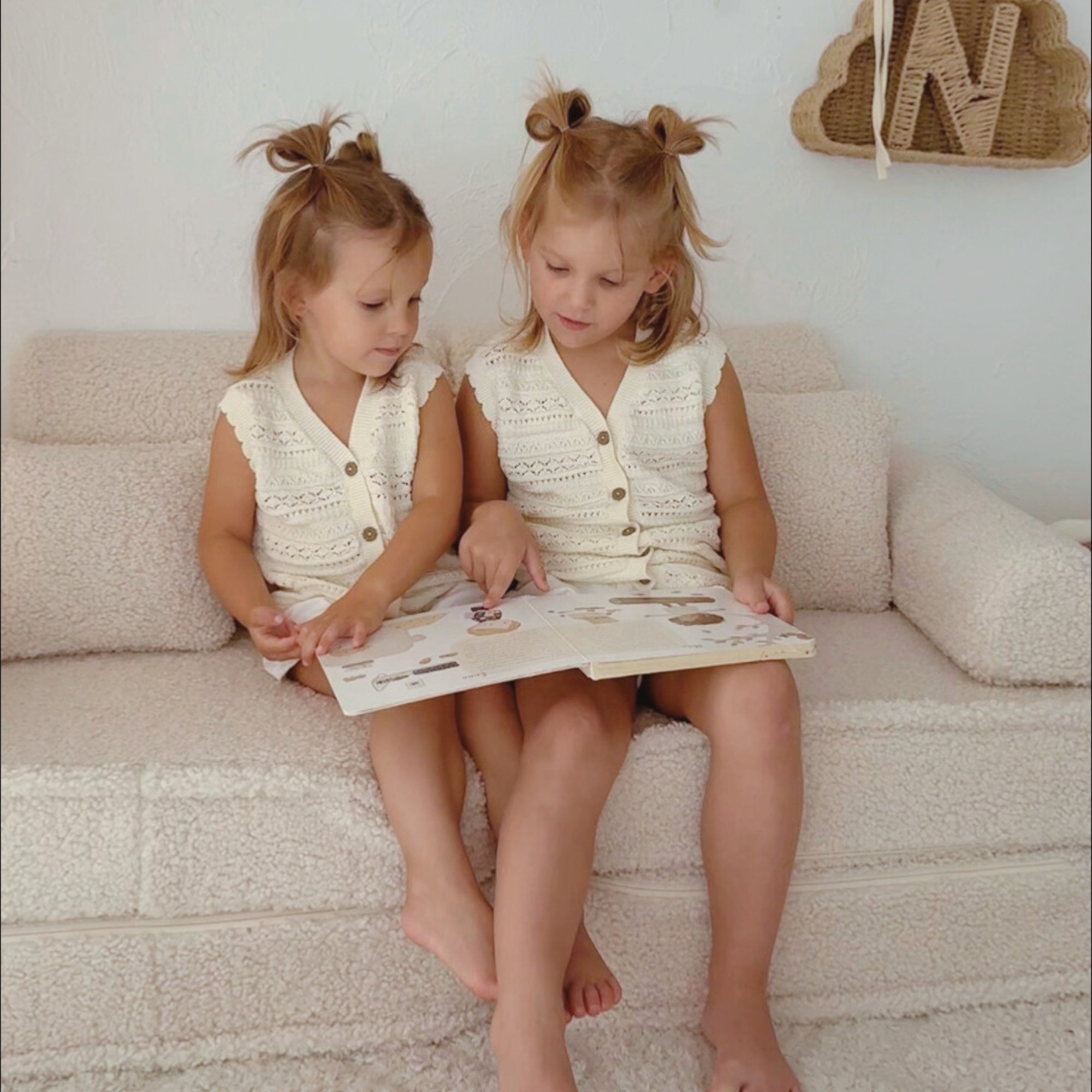 MeowBaby Play Sofa Mini Plus Bearly - beige/cream