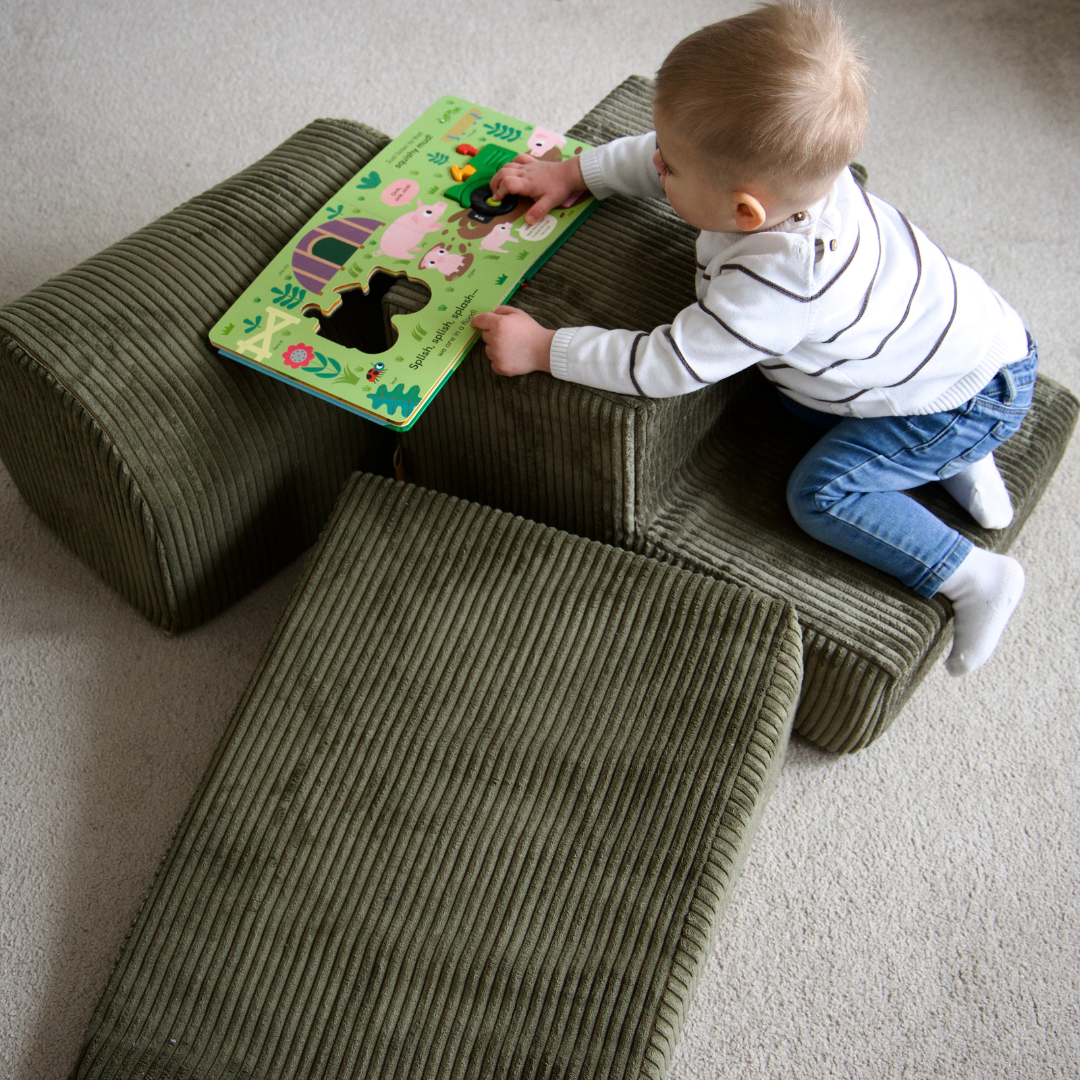 MeowBaby foam play set Aesthetic Cord 3 elements - ecru/beige