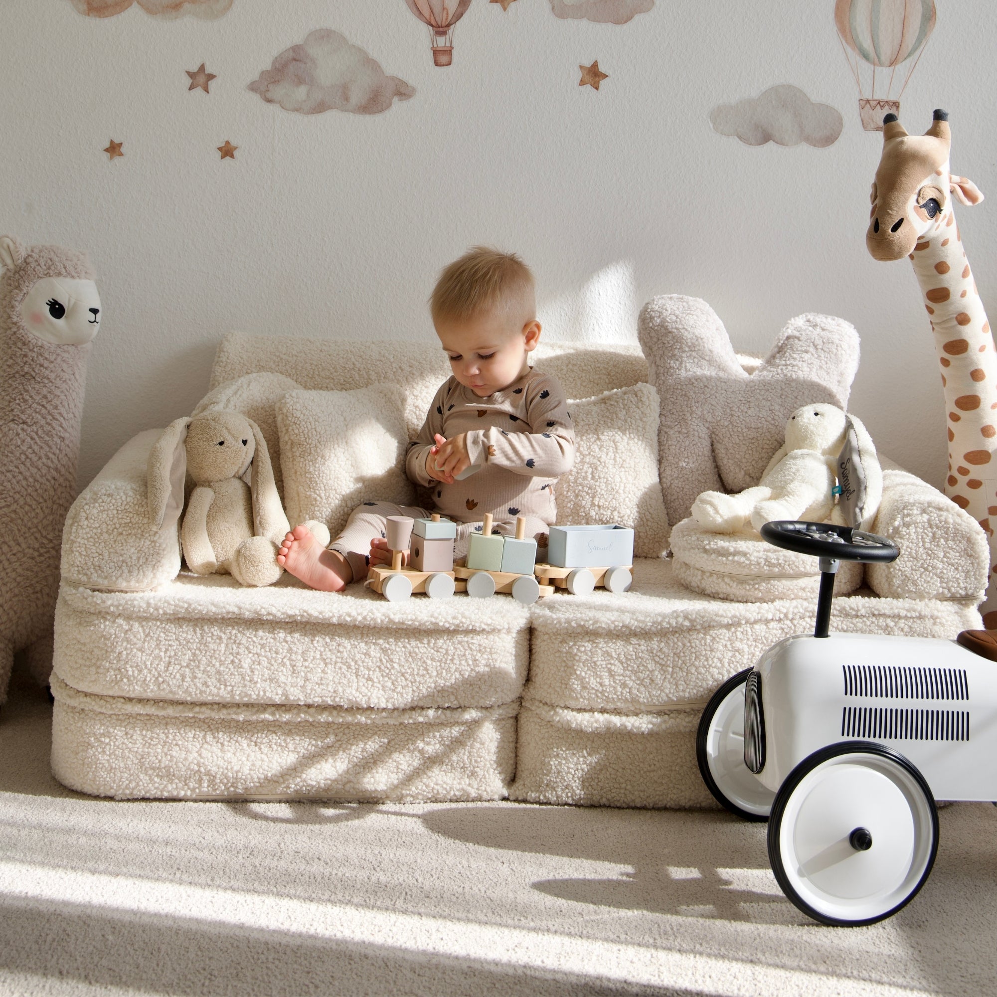 MeowBaby Play Sofa Mini Plus Bearly - beige/cream