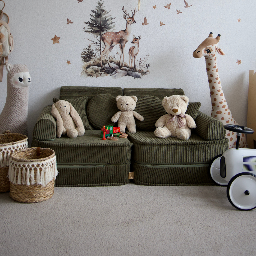 MeowBaby Play Sofa Mini Plus Aesthetic Cord - ecru/beige