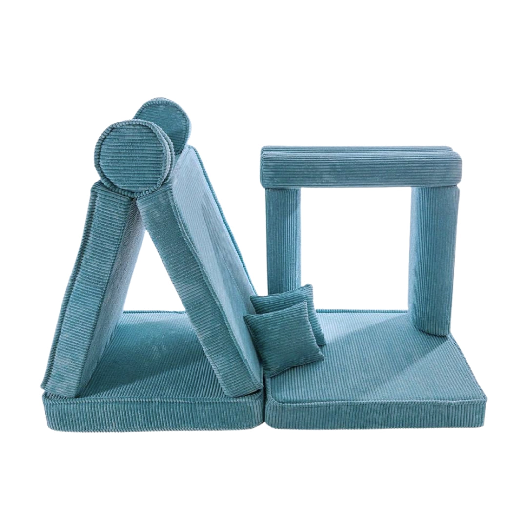 MeowBaby Play Sofa Aesthetic Cord - turquoise