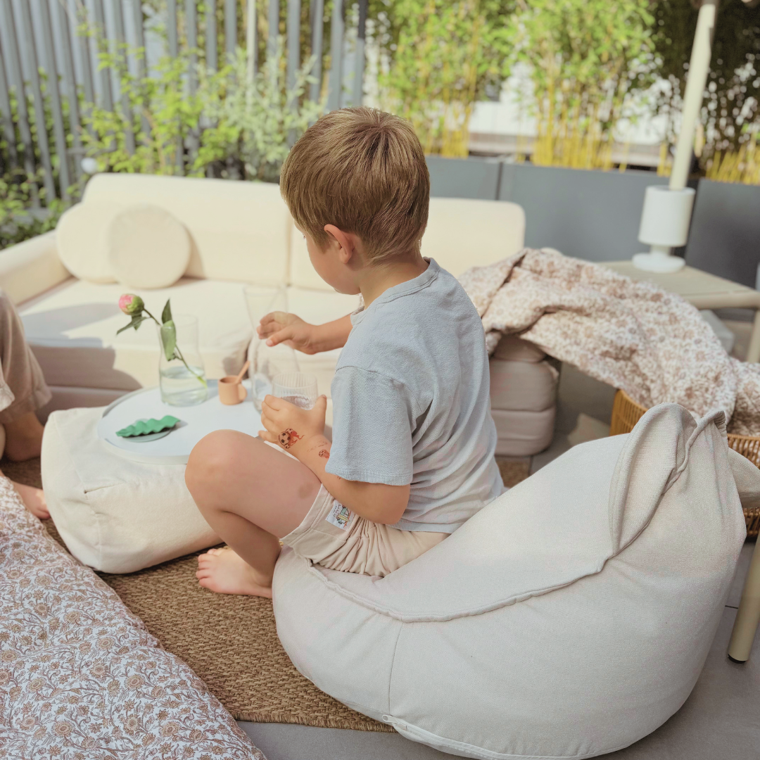 Outzy Sako Bag Teddy Cloudberry Sky Blue - Bean Bag for Kids