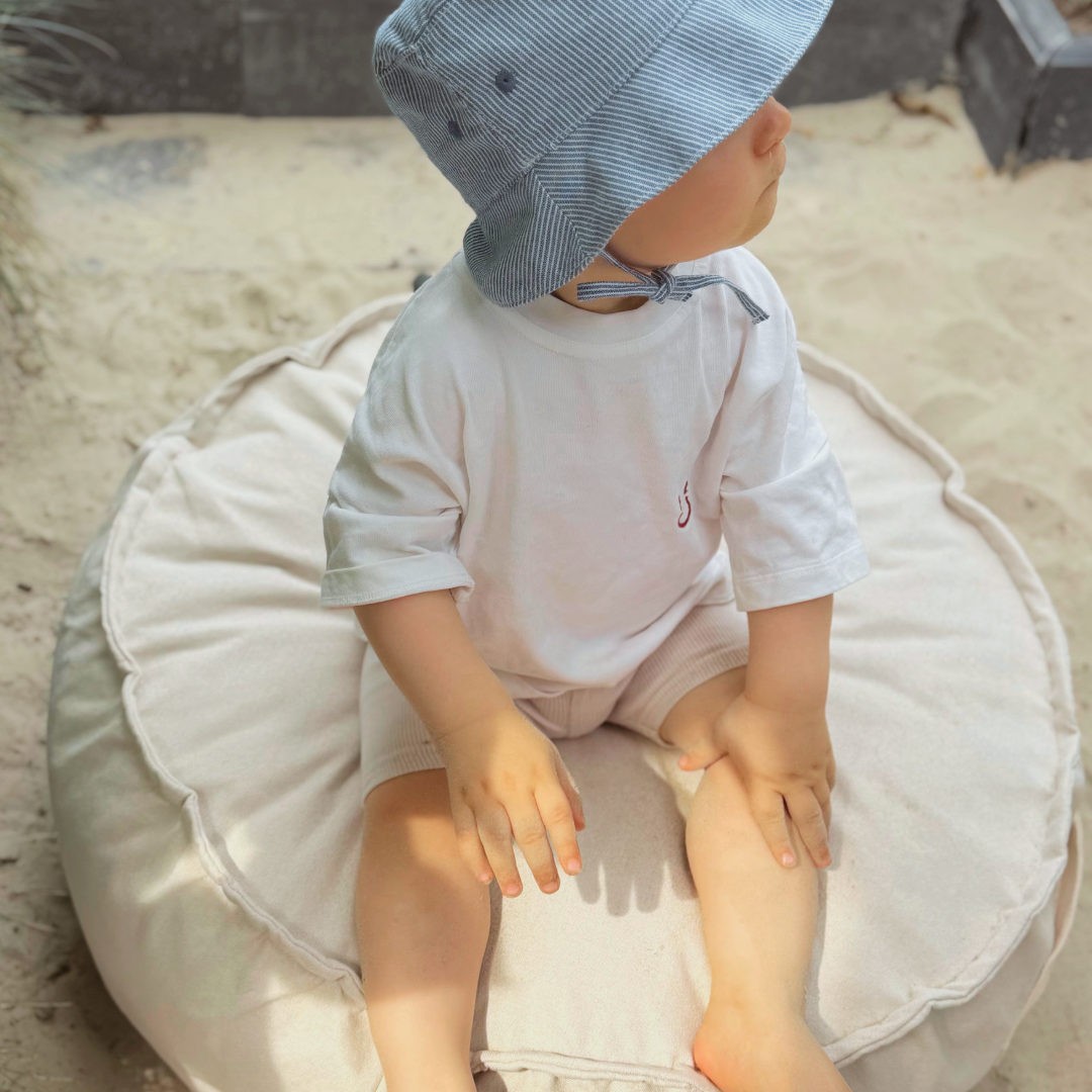 MeowBaby Outzy Sitzpouf für Kinder rund - Outdoor Living Edition