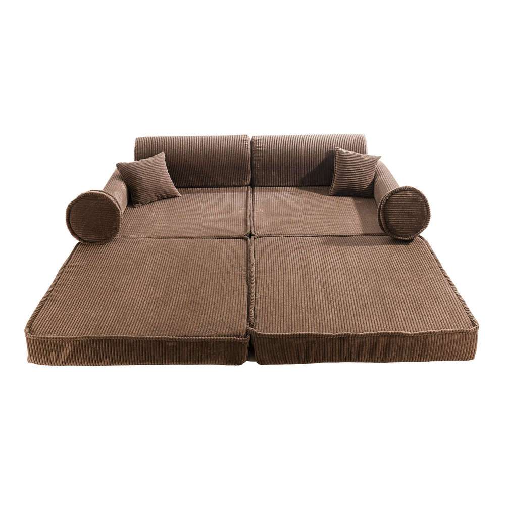MeowBaby Spielsofa Ästhetik Cord - braun