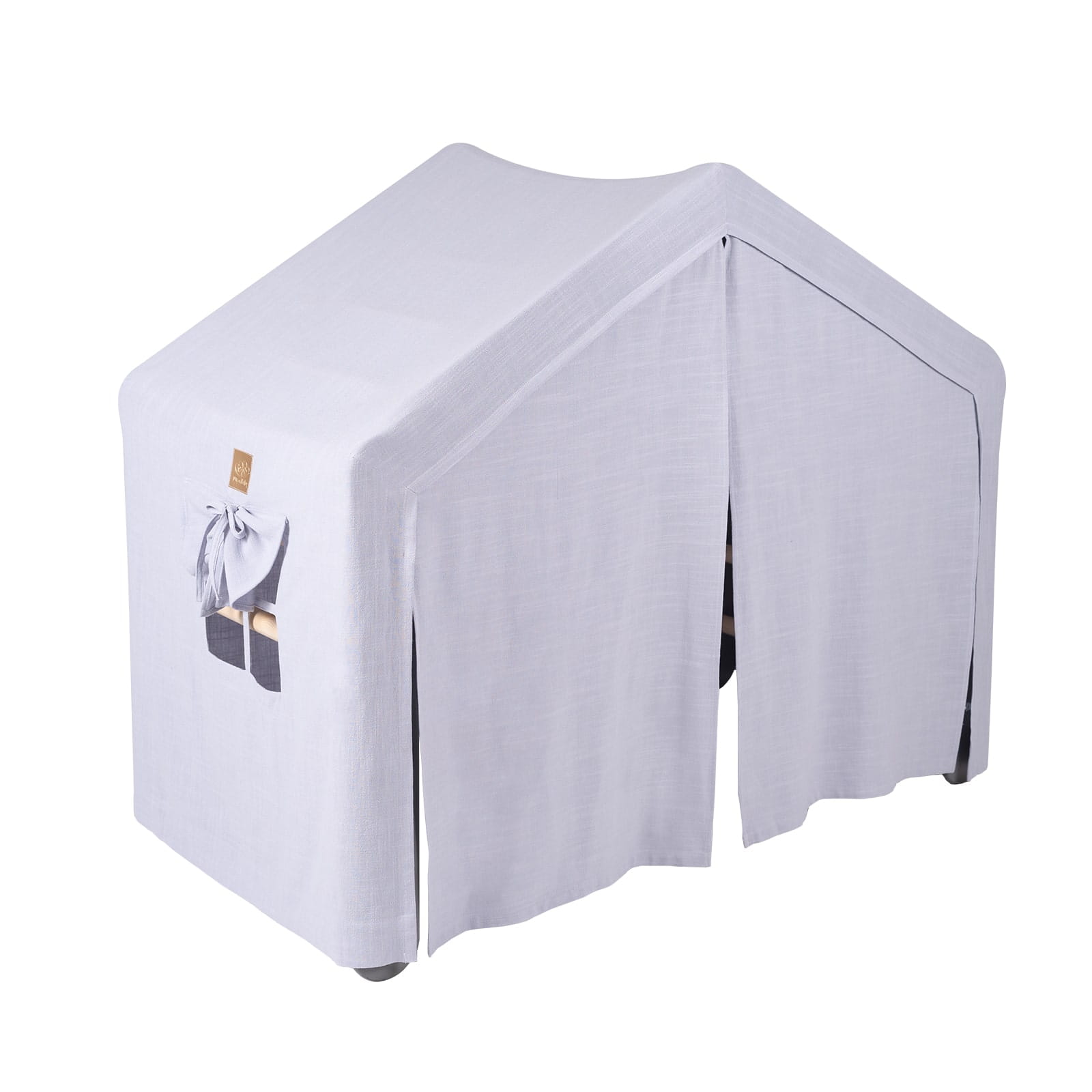 MeowBaby großes Kletterhaus 112x61x94 cm, faltbar - Blaues Haus, Leiter Grau