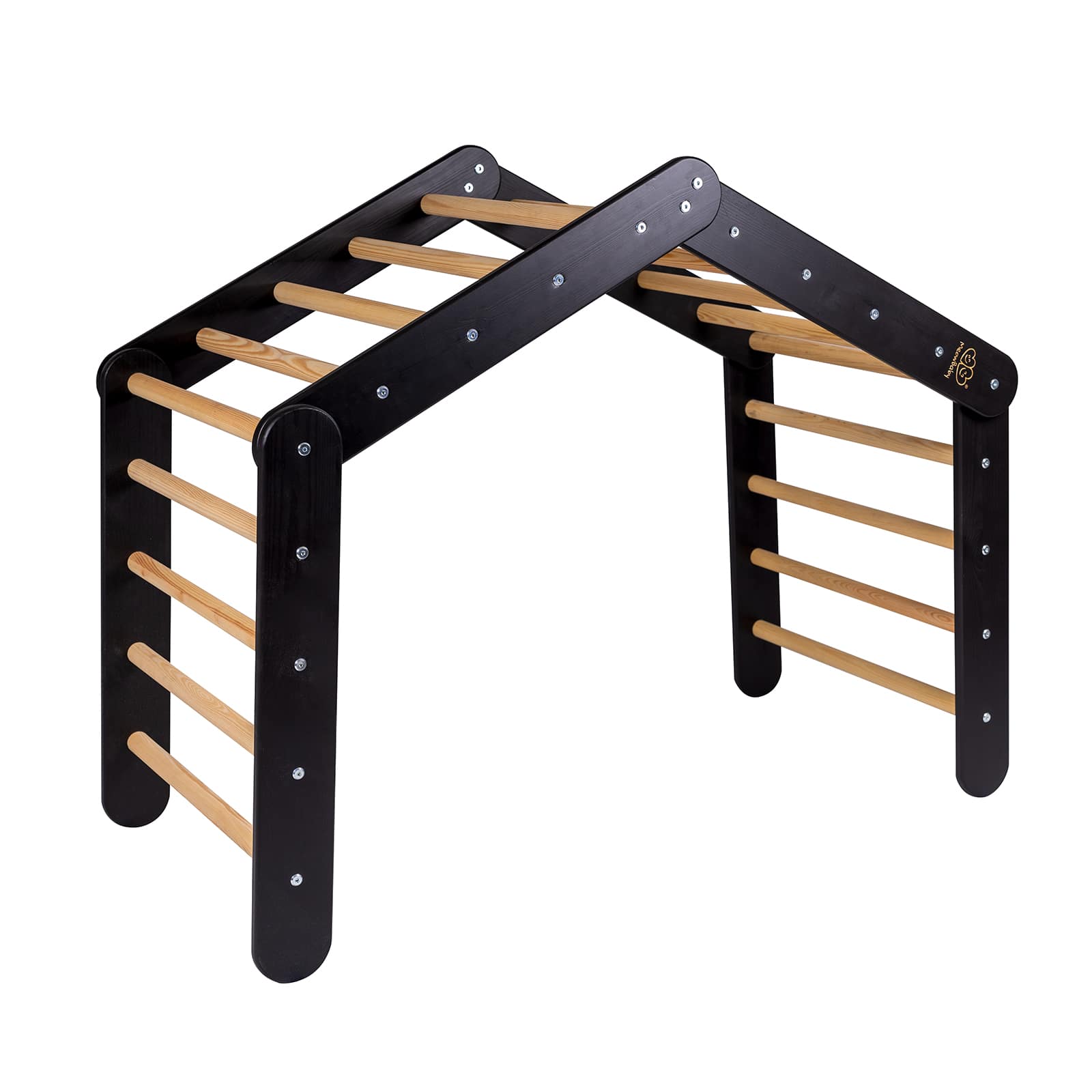 MeowBaby großes Kletterhaus 112x61x94 cm, faltbar - Blaues Haus, Leiter Schwarz