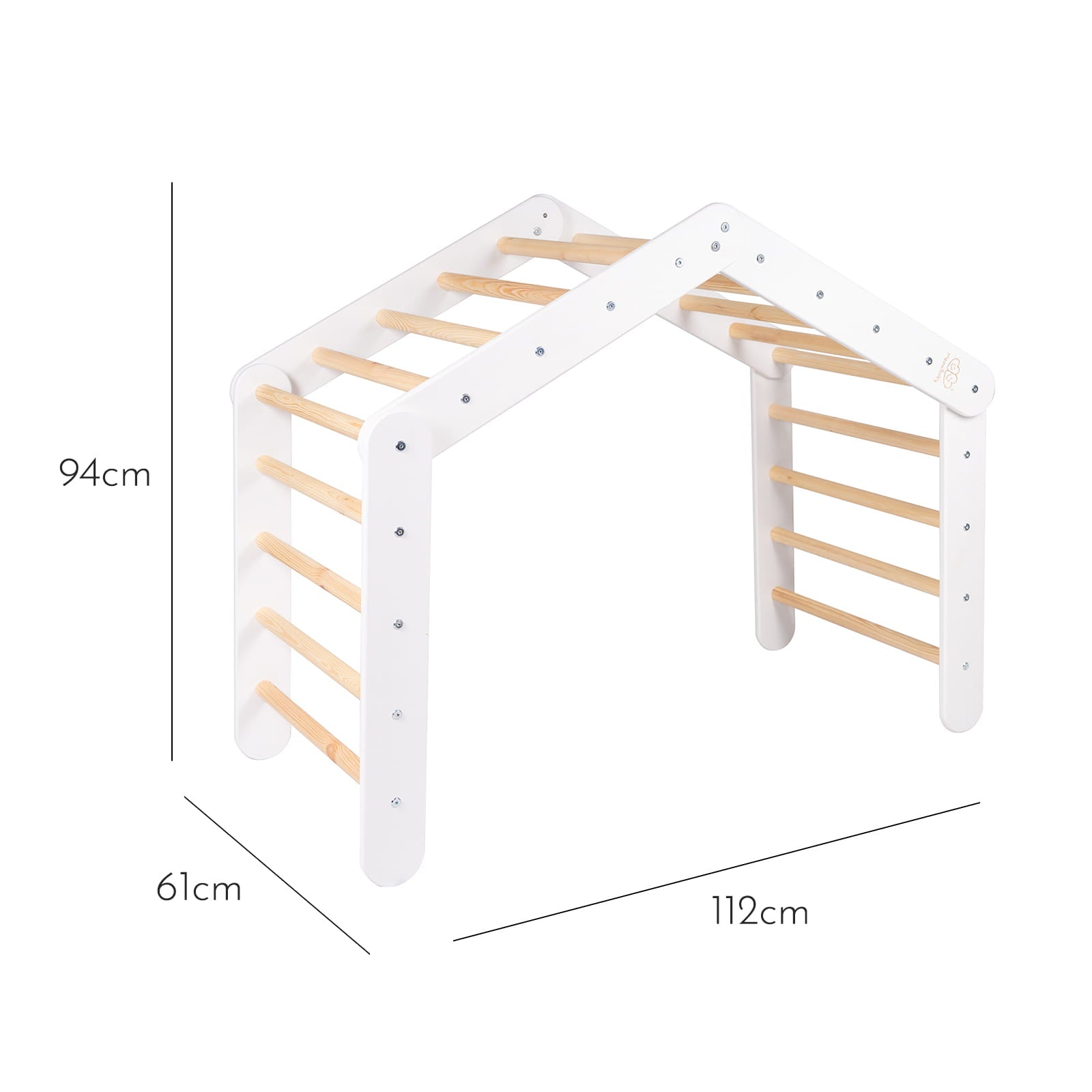 MeowBaby großes Kletterhaus 112x61x94 cm, faltbar - Rosa Haus, Leiter Weiß