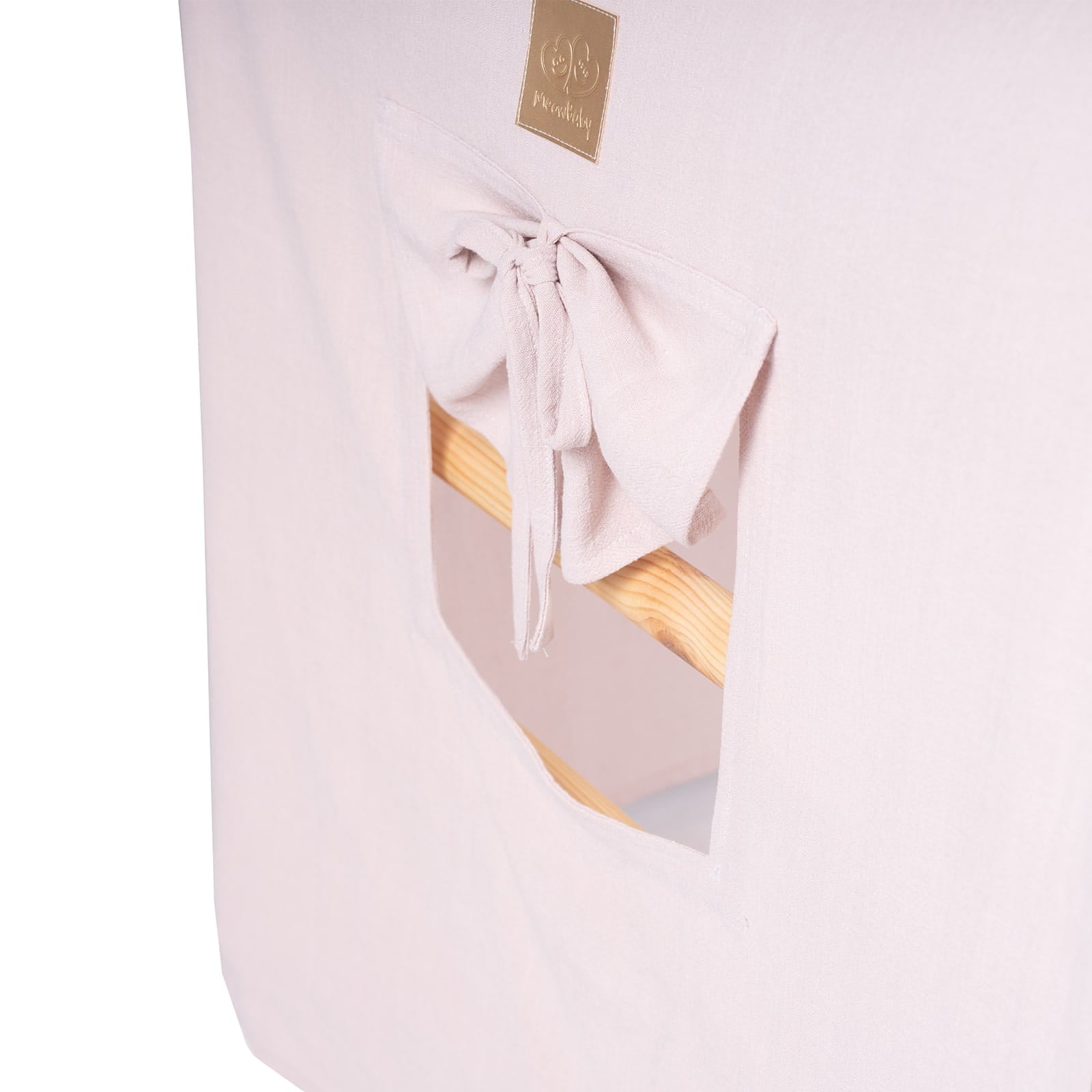 MeowBaby großes Kletterhaus 112x61x94 cm, faltbar - Rosa Haus, Leiter Natur