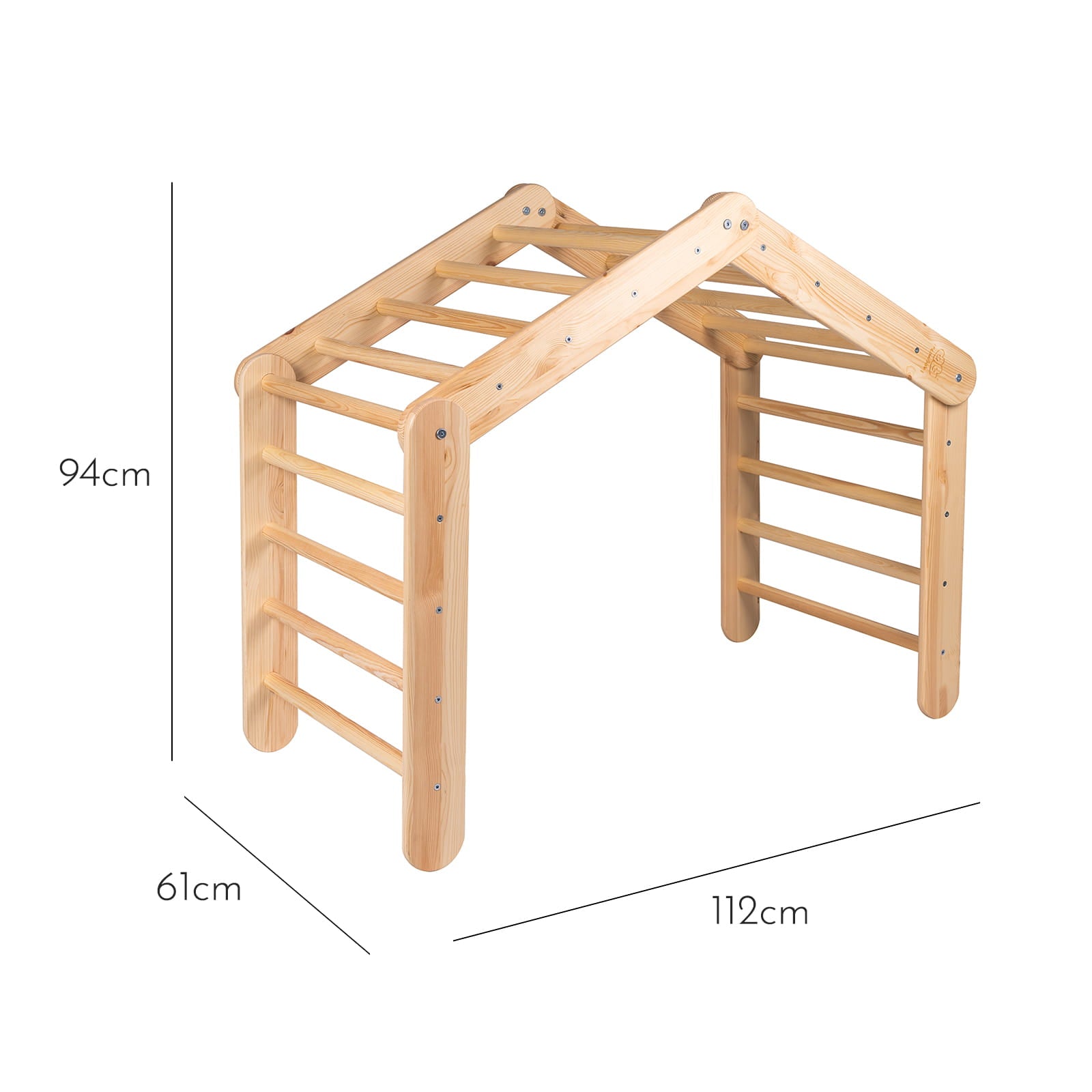 MeowBaby großes Kletterhaus 112x61x94 cm, faltbar - Rosa Haus, Leiter Natur