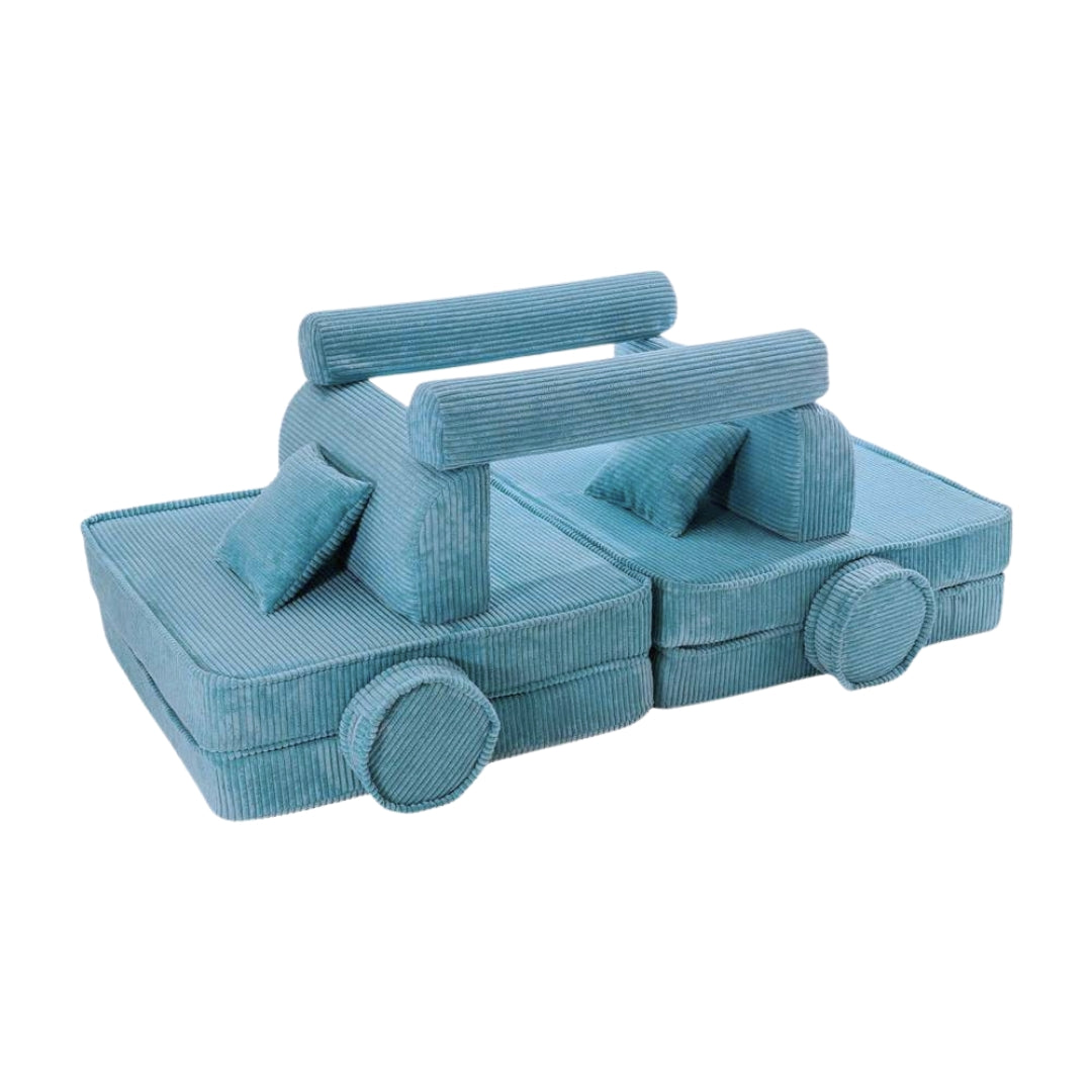 MeowBaby Play Sofa Aesthetic Cord - turquoise