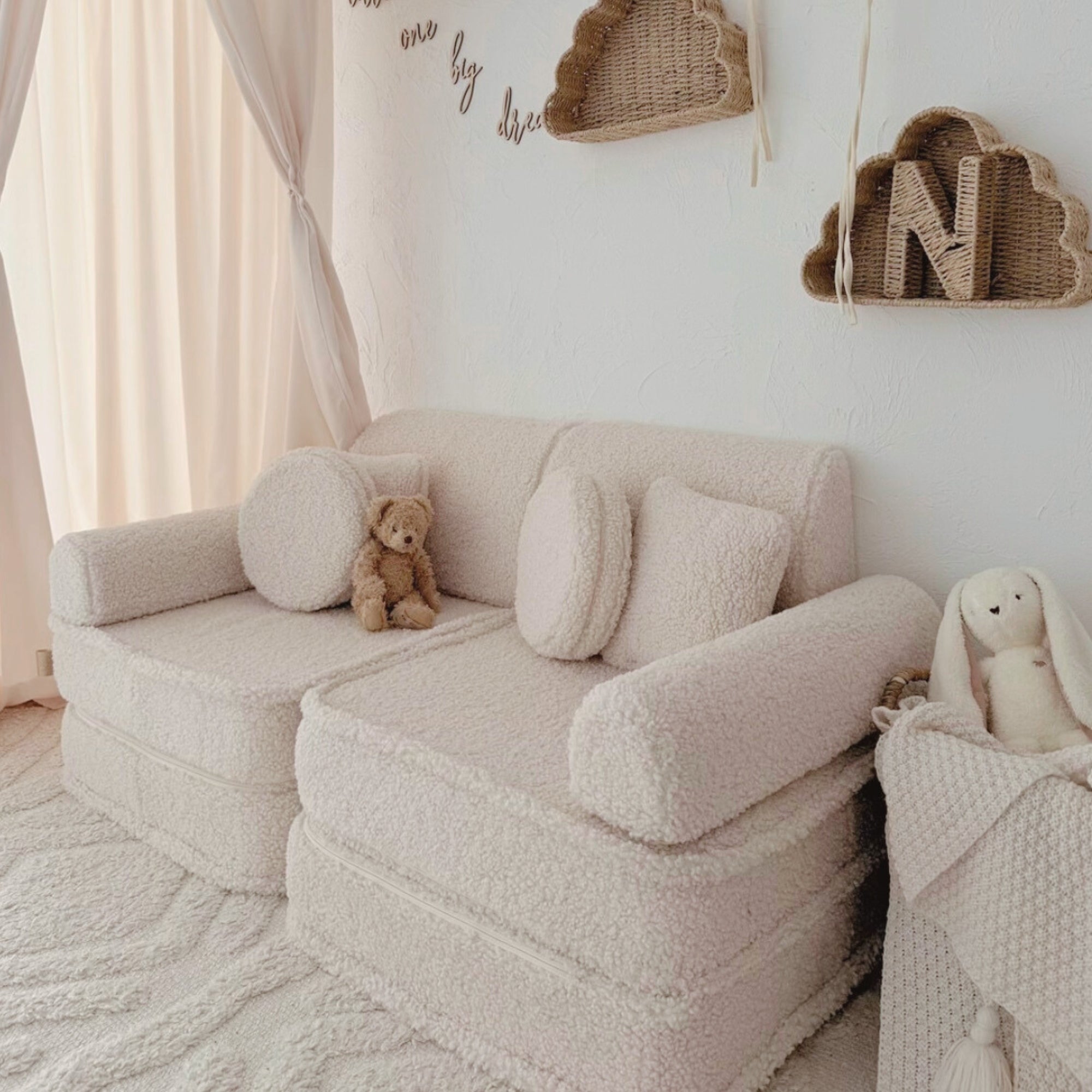MeowBaby Play Sofa Mini Plus Bearly - beige/cream
