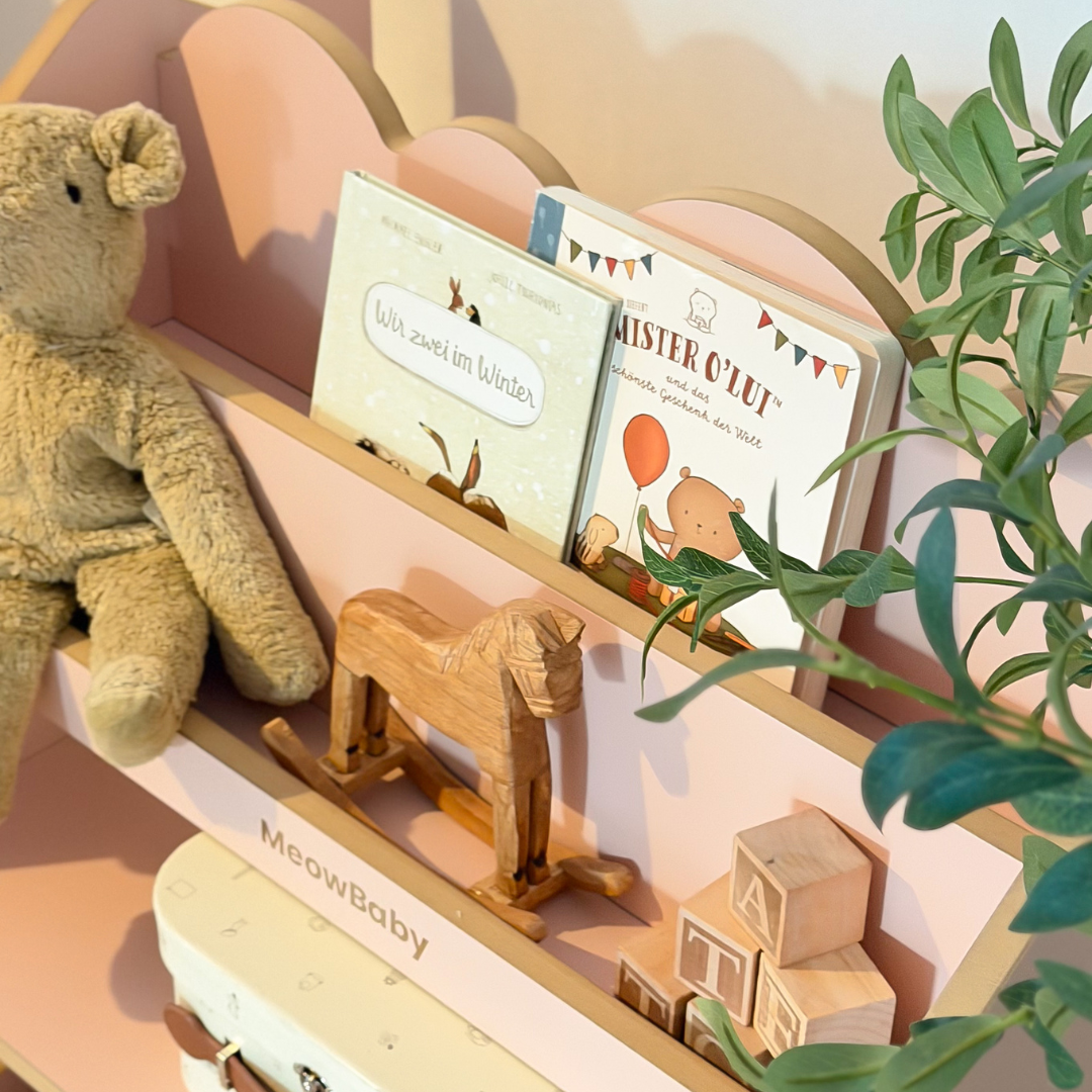 MeowBaby 2-in-1 Montessori-Bücherregal Cloudy