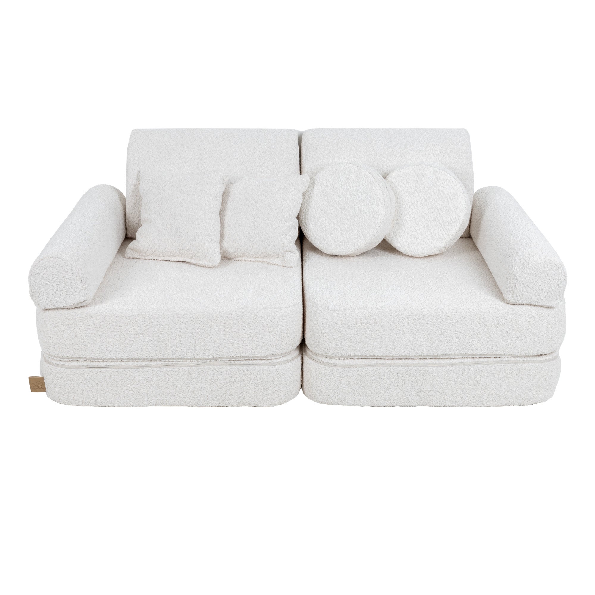 MeowBaby play sofa Mini Max Bouclé - cream/white