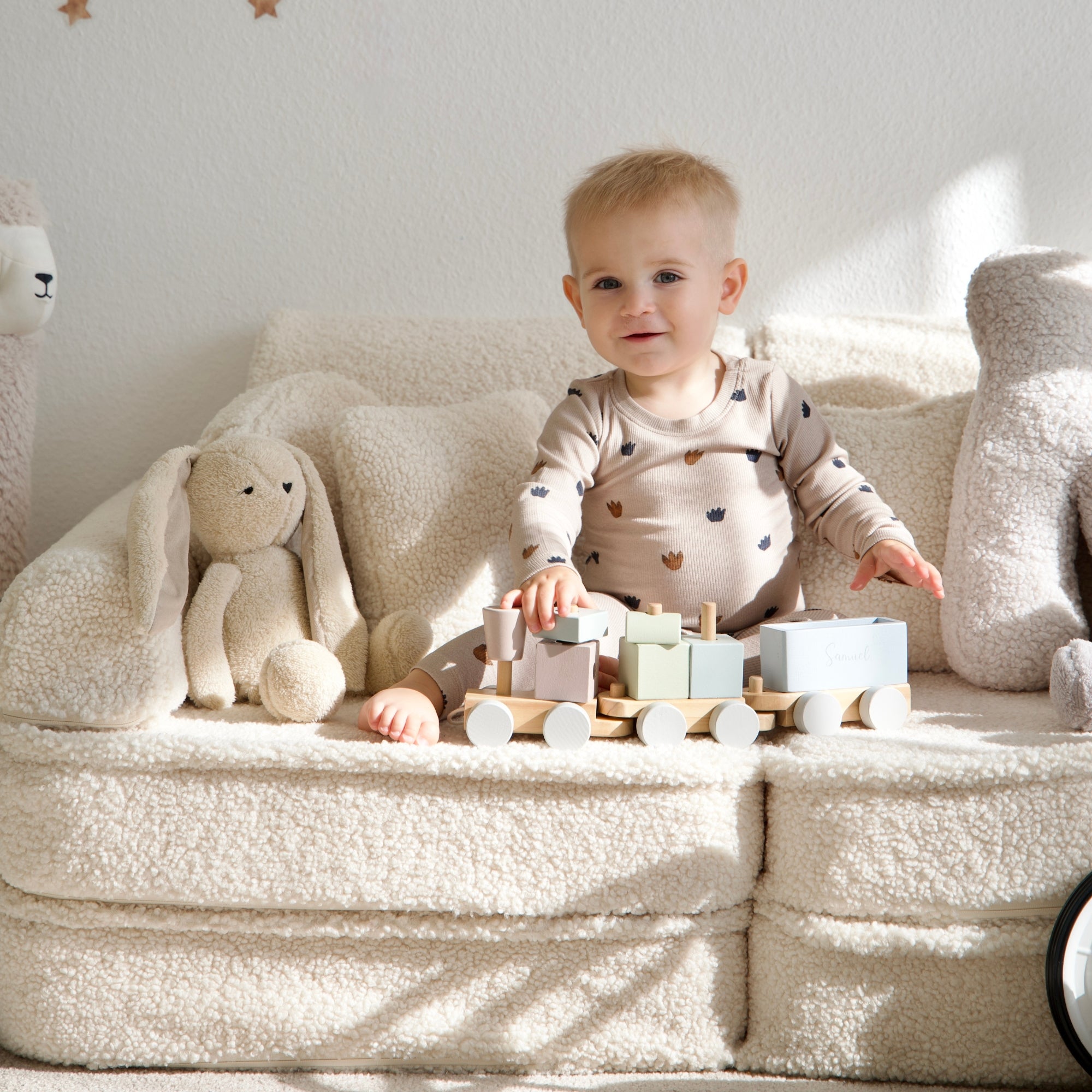 MeowBaby Play Sofa Mini Plus Bearly - beige/cream