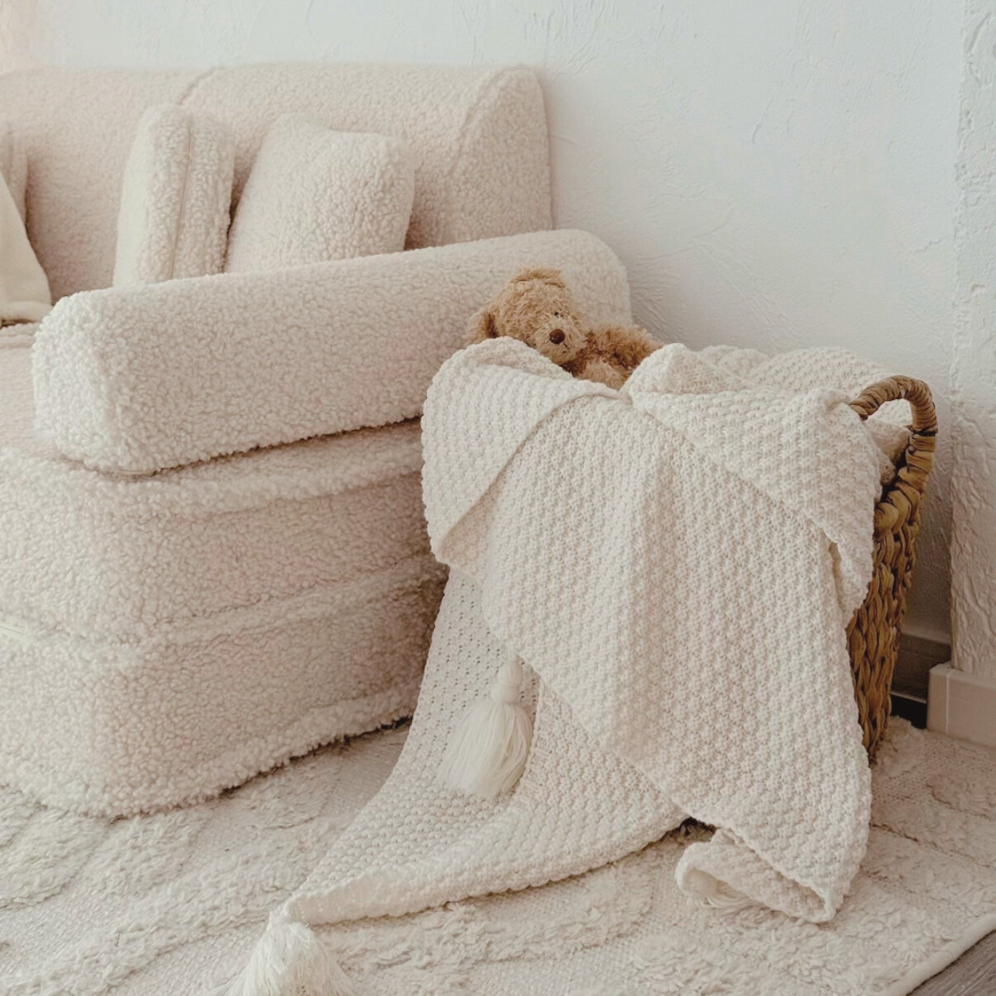 MeowBaby Play Sofa Mini Plus Bearly - beige/cream