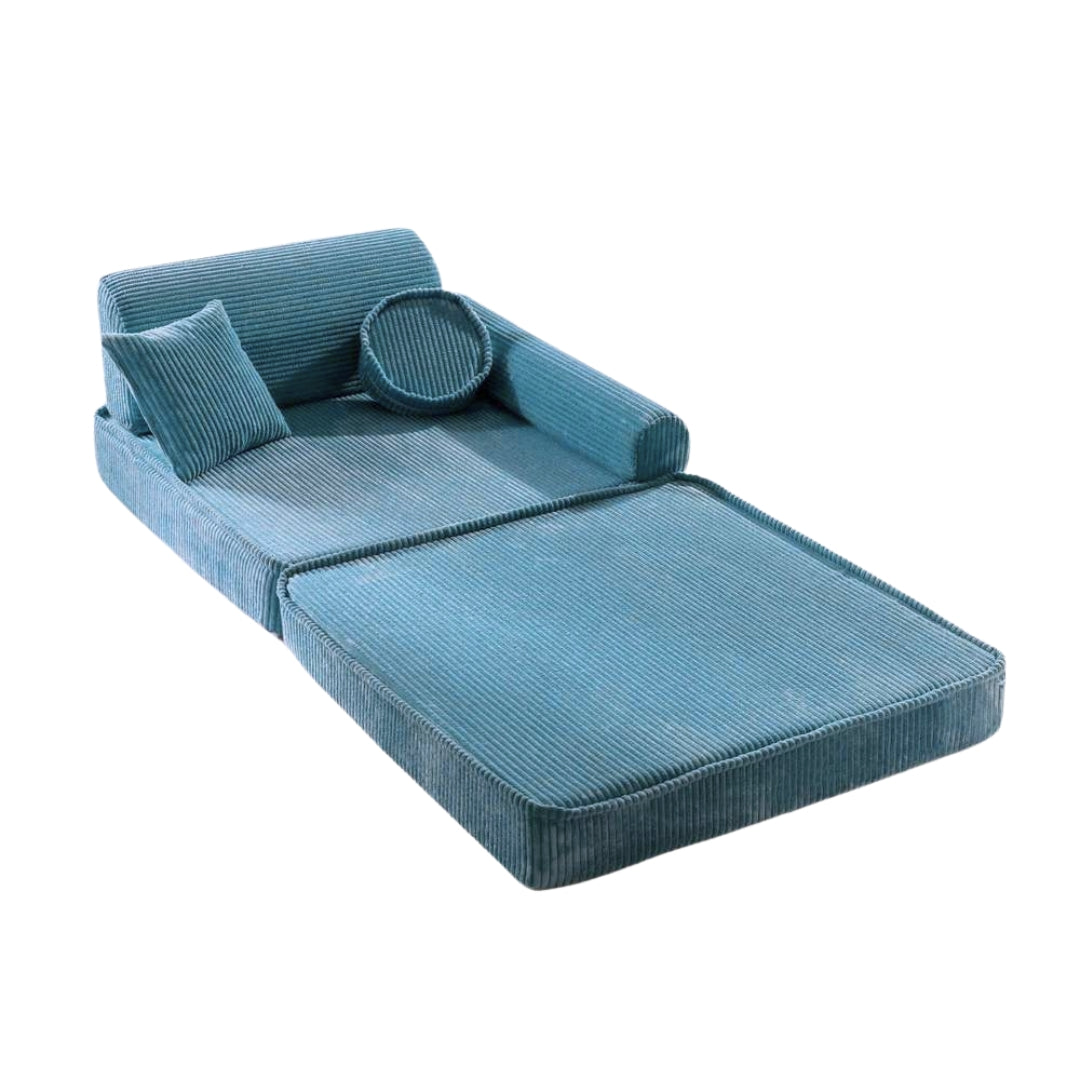 MeowBaby Play Sofa Aesthetic Cord - turquoise