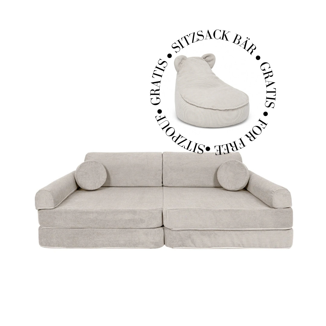 MeowBaby Spielsofa Cord Premium - grau