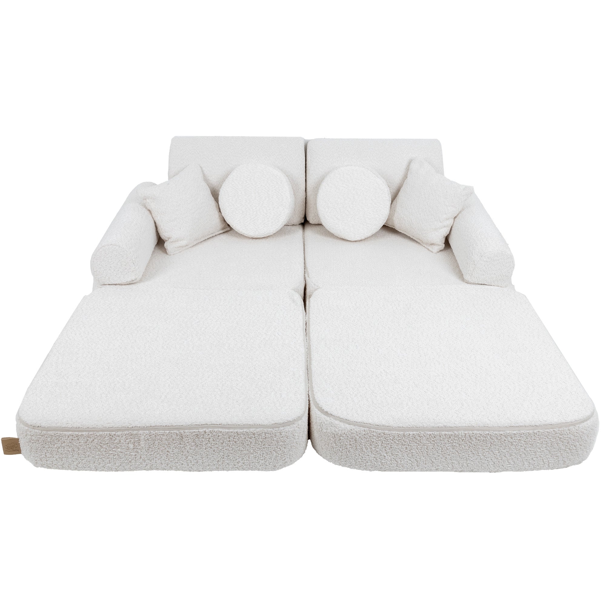 MeowBaby Spielsofa Mini Max Premium Bouclé - cremé/weiss