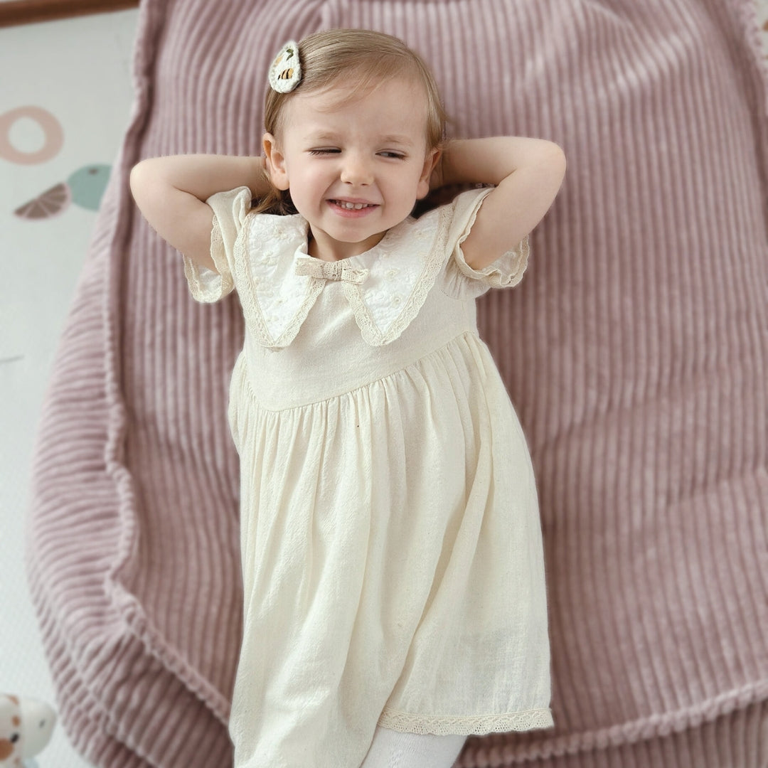 MeowBaby Sitzsack Ästhetik Cord eckig - powder pink