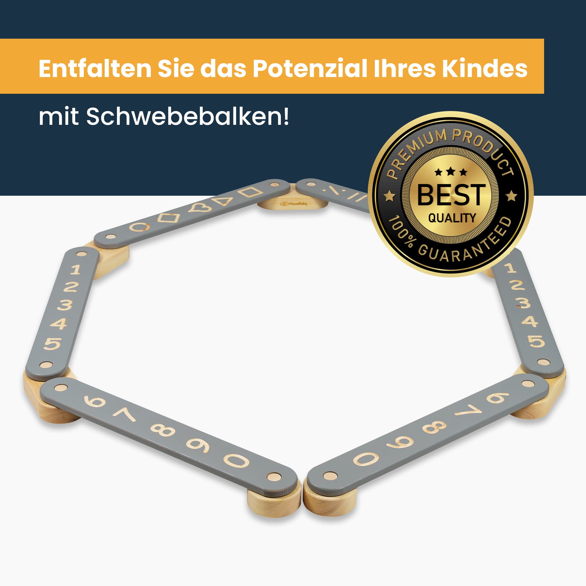 MeowBaby sensorischer Lehrpfad, naturholz, 4 Elemente