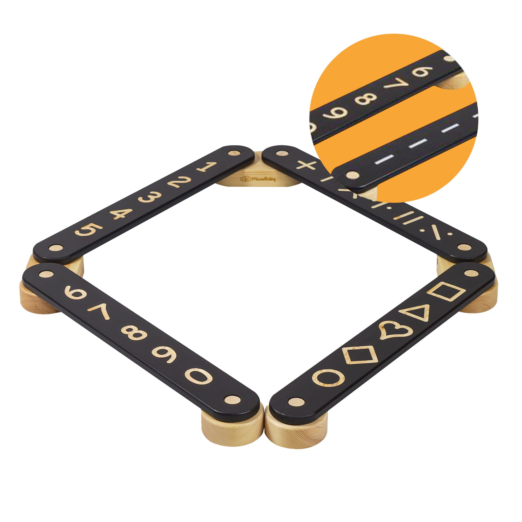 MeowBaby sensory trail, black wood, 4 elements