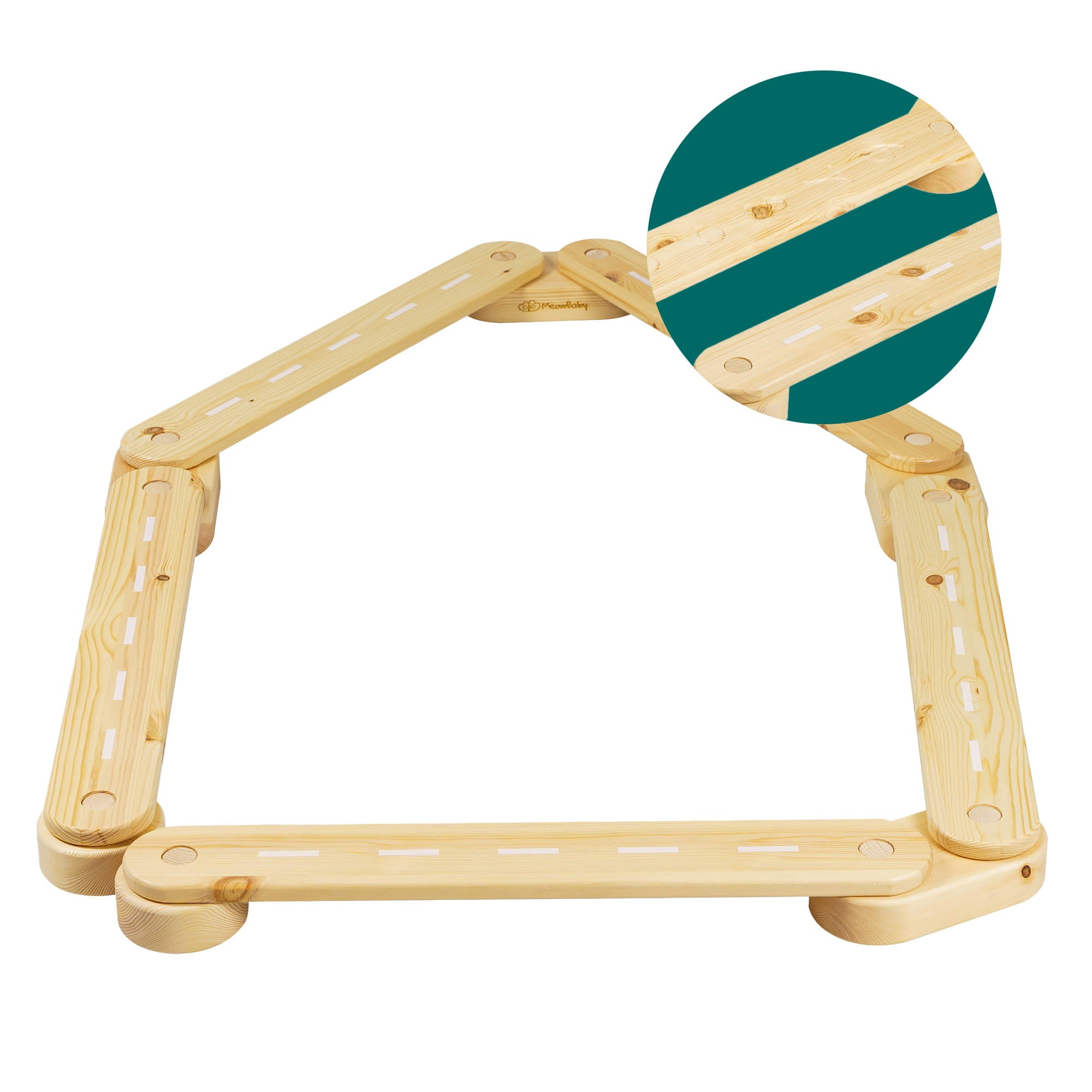 MeowBaby sensorischer Lehrpfad, Naturholz, 5 Elemente