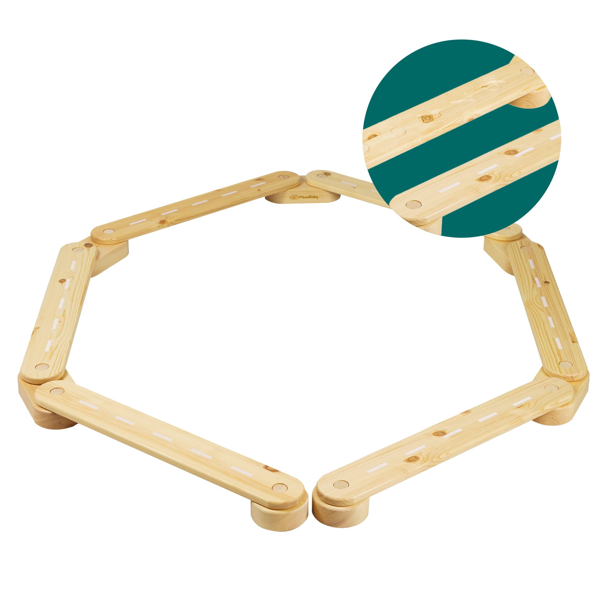 MeowBaby sensorischer Lehrpfad, Naturholz, 6 Elemente