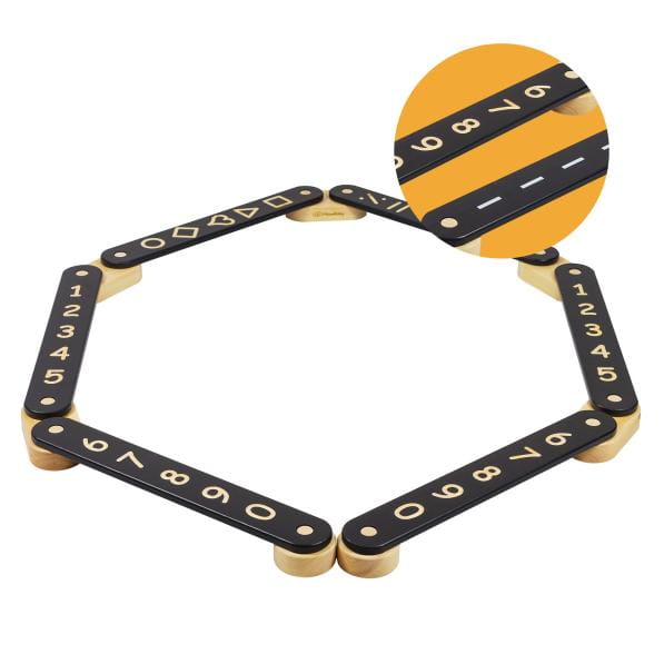 MeowBaby sensory trail, black wood, 6 elements