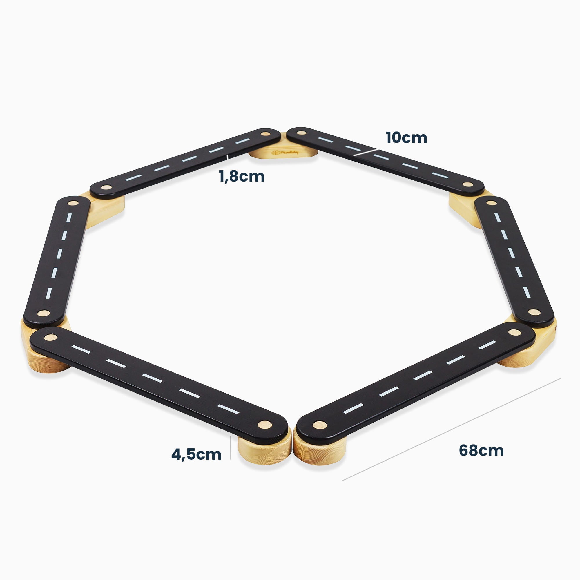 MeowBaby sensory trail, black wood, 6 elements