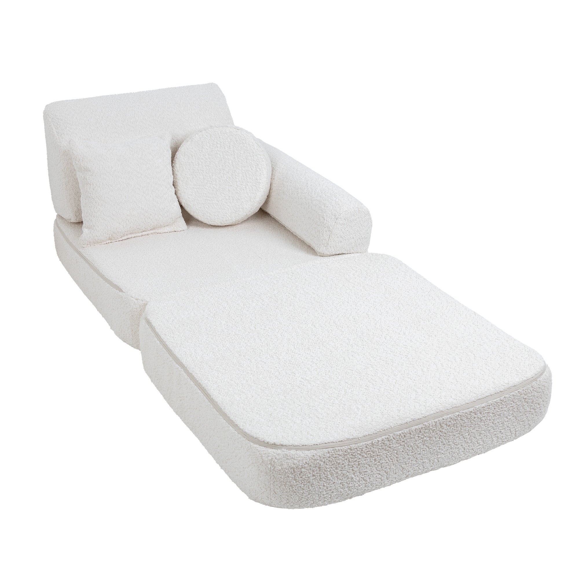 MeowBaby play sofa Mini Max Bouclé - cream/white