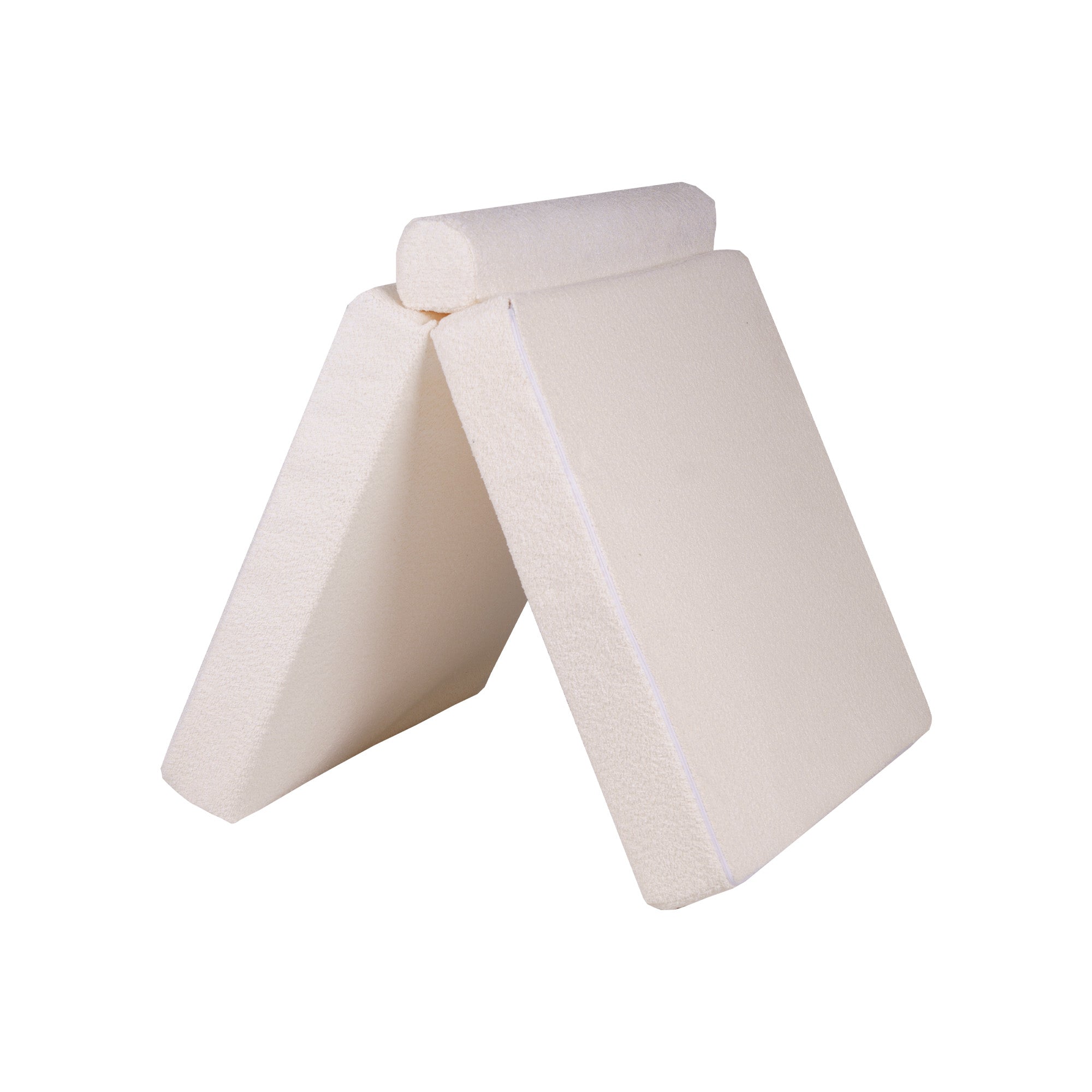 MeowBaby Play Sofa Premium Bouclé - cream/white