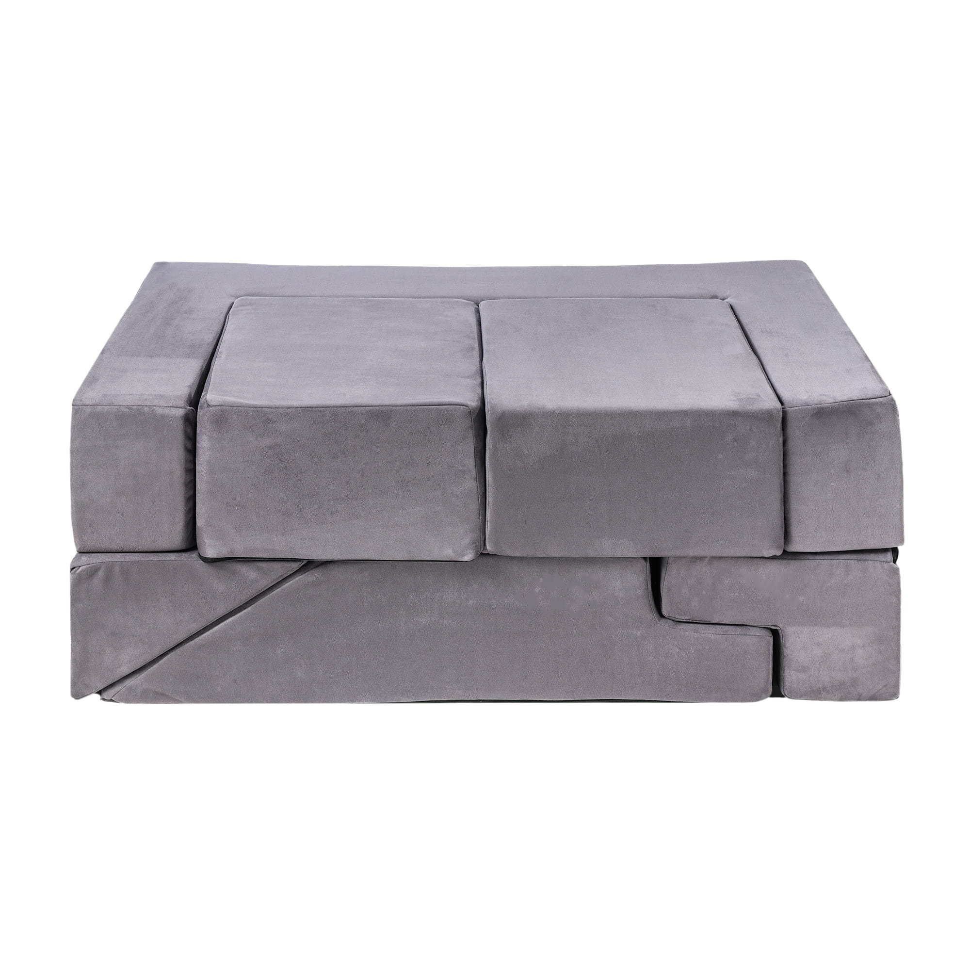 MeowBaby Spielsofa Bricks Velvet grau, 100 Bälle - eigene Farbauswahl