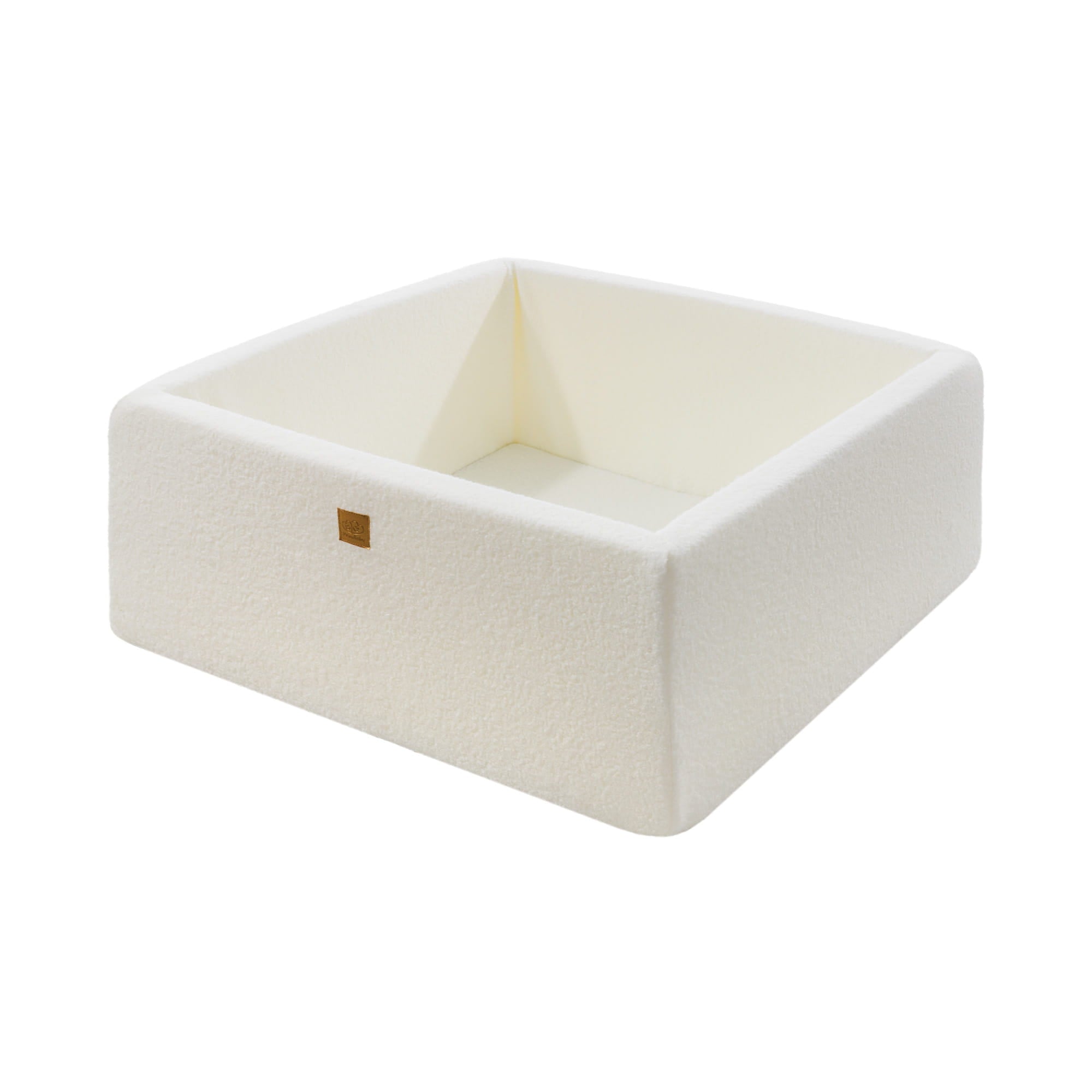 MeowBaby ball pit Bouclé white 110x110x40 cm, 400 balls - custom color selection