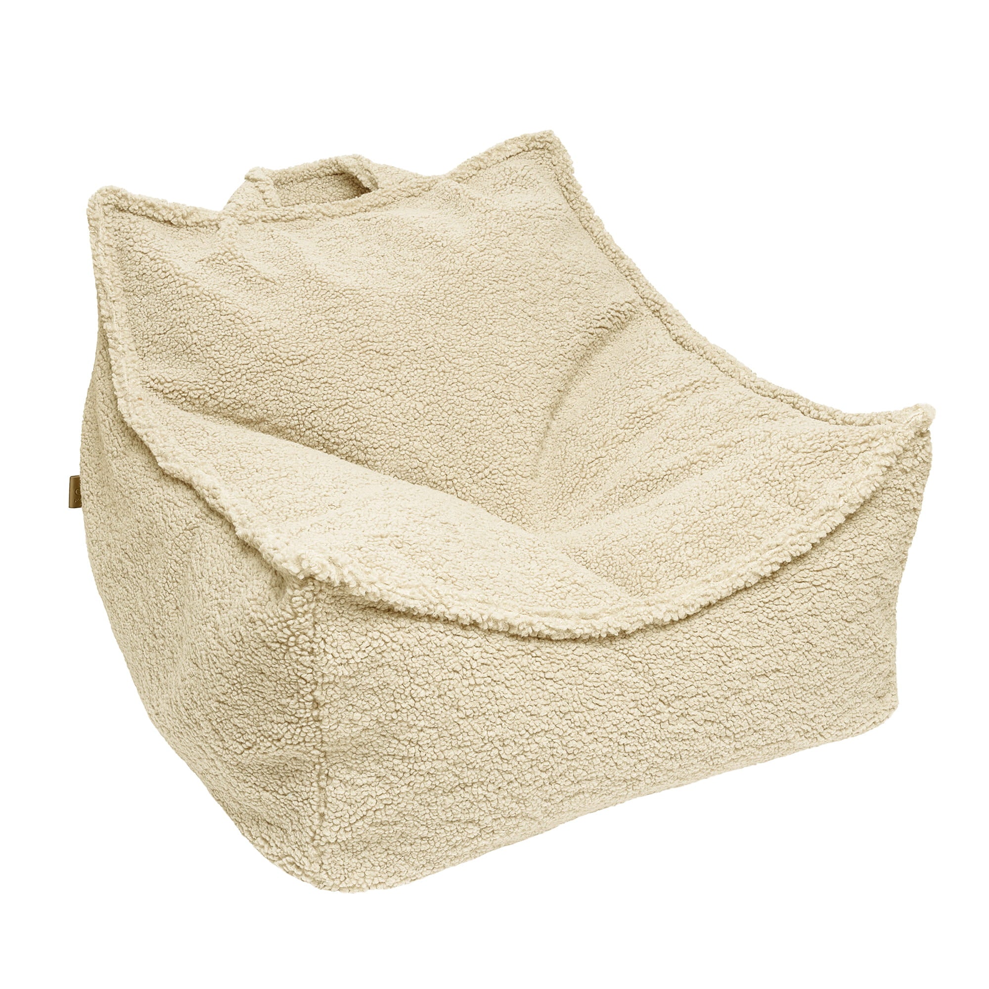 MeowBaby Sitzsack Bearly eckig - beige/creme