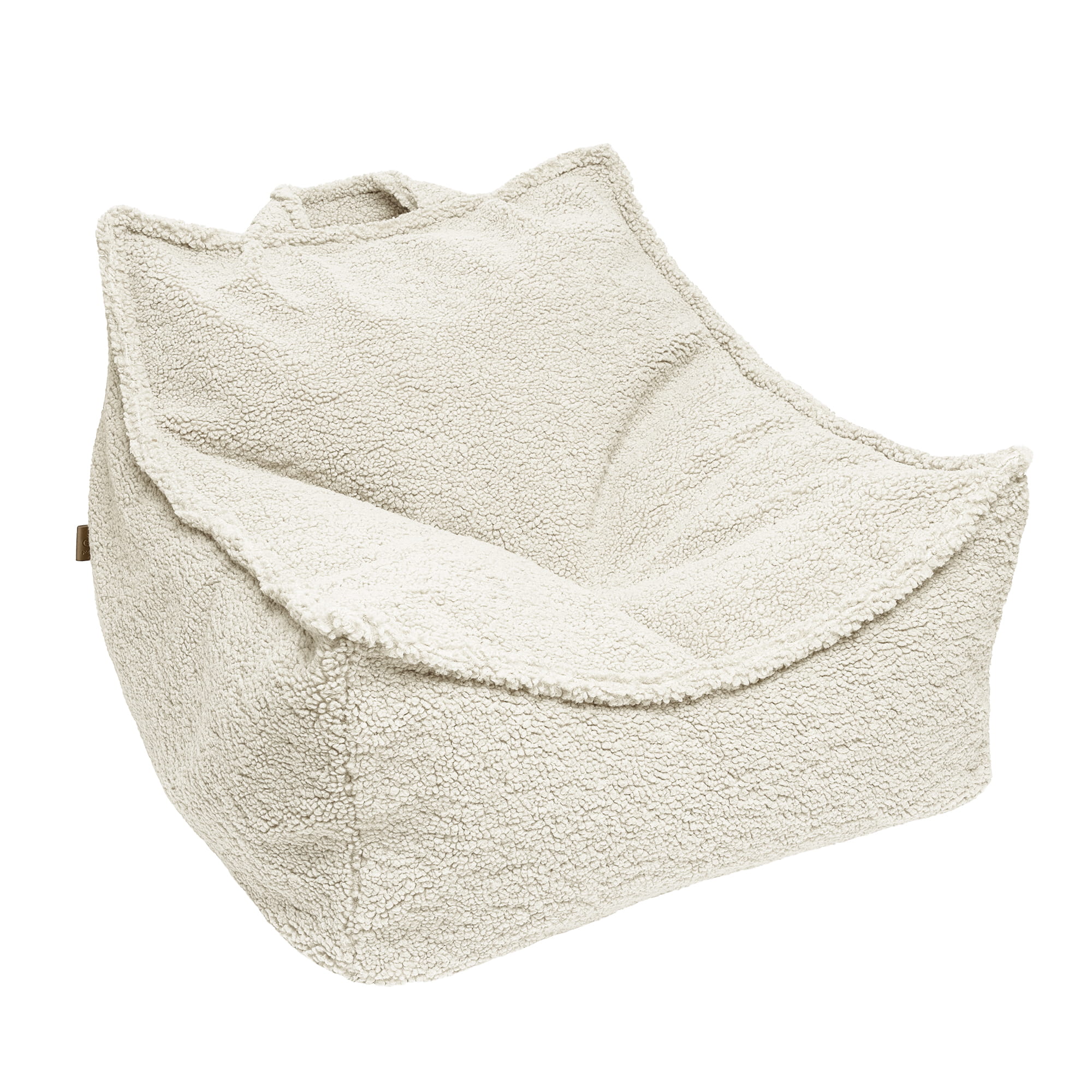 MeowBaby Sitzsack Bearly eckig - creme/weiß