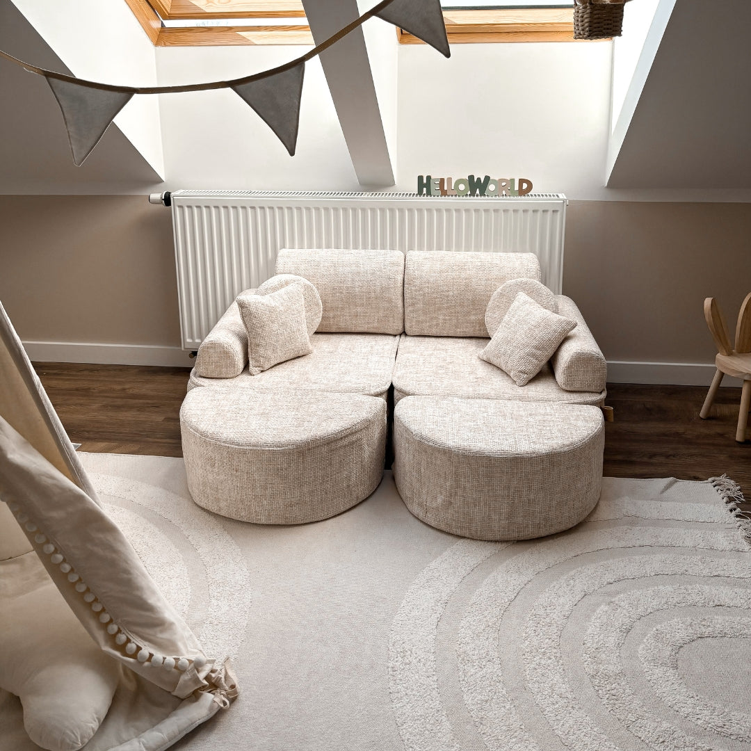MeowBaby Play Sofa Mini Max Tangle - Marshmallow Beige