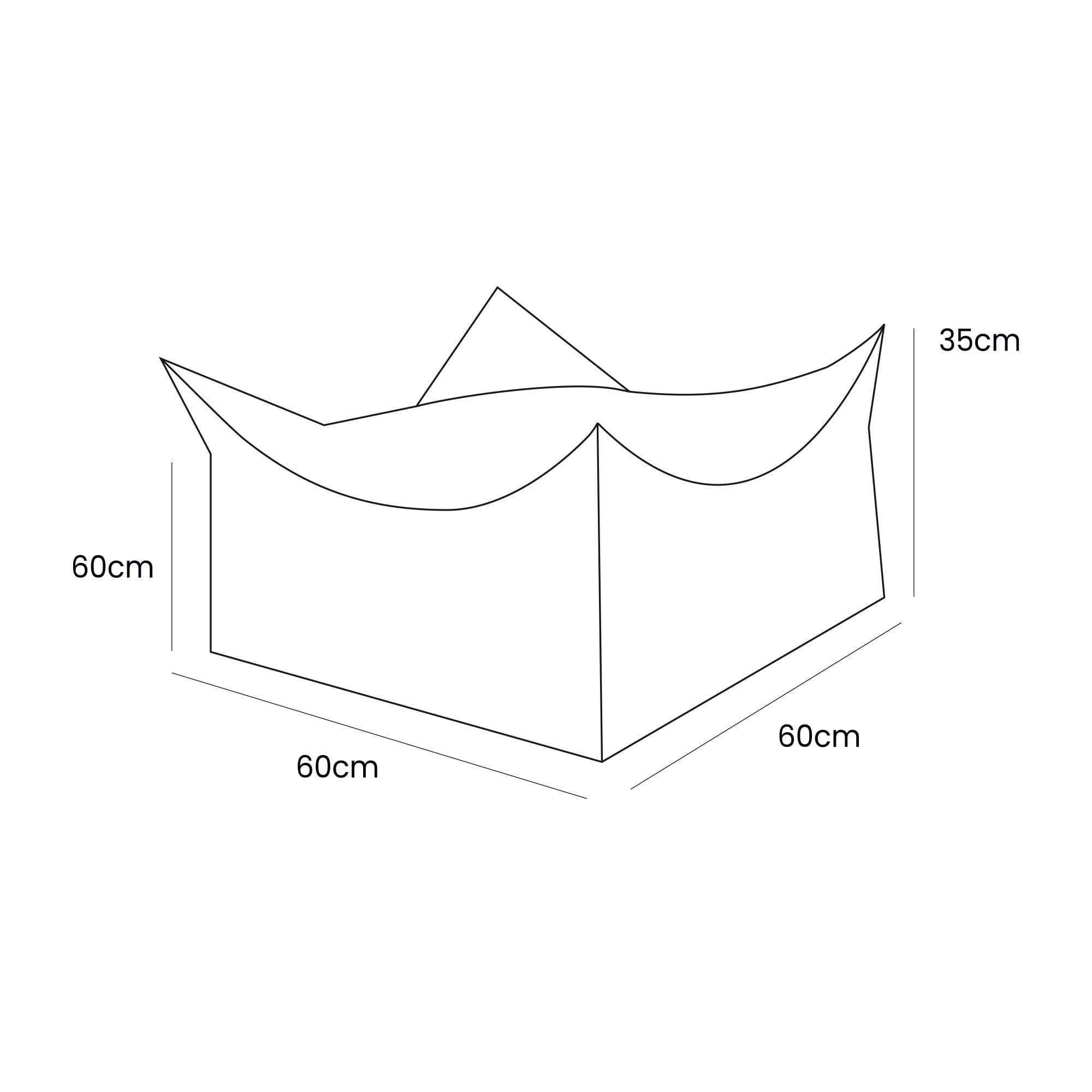 MeowBaby pouf for children, square, aesthetic corduroy - turquoise