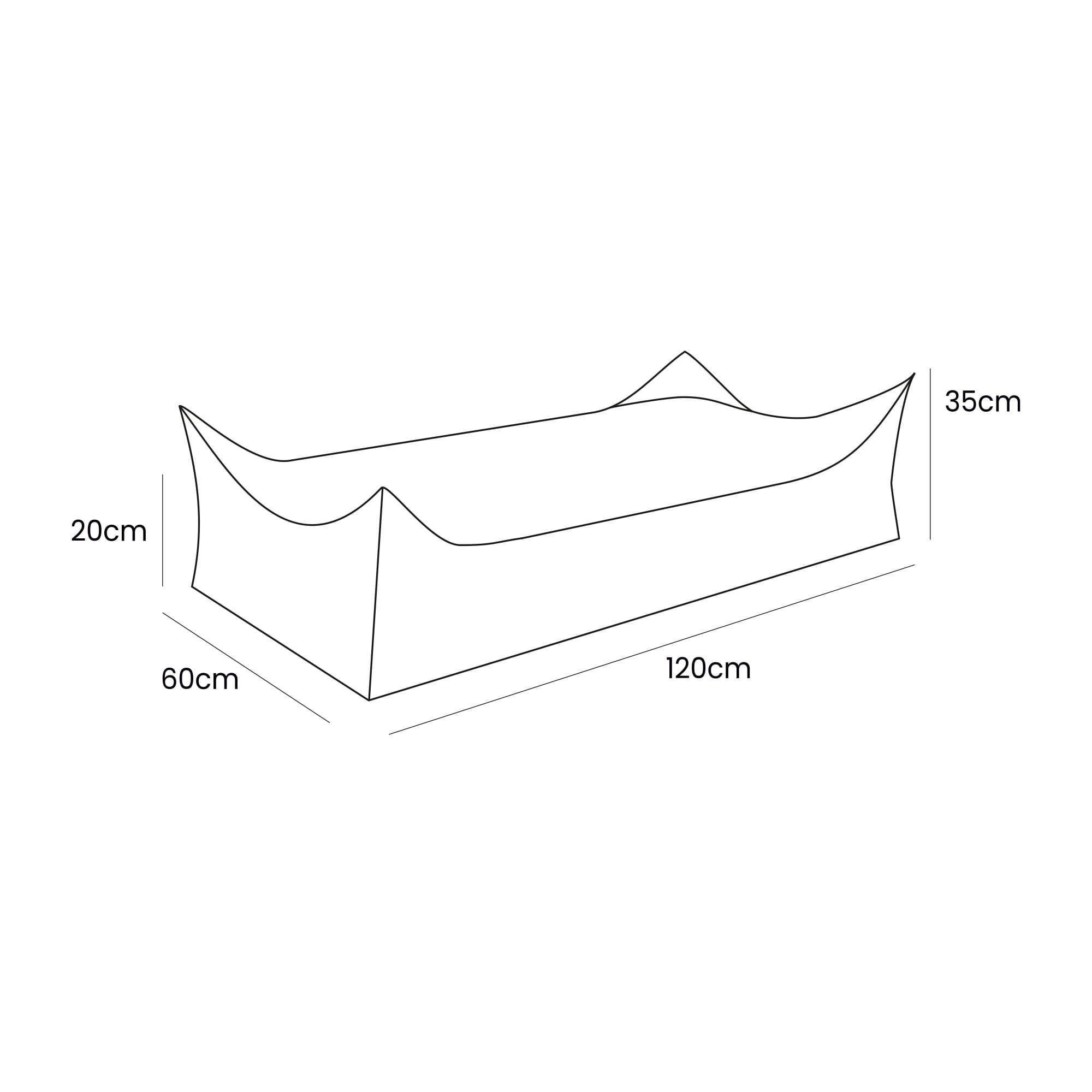 MeowBaby Children's Pouf, Rectangular, Aesthetic Corduroy - Brown