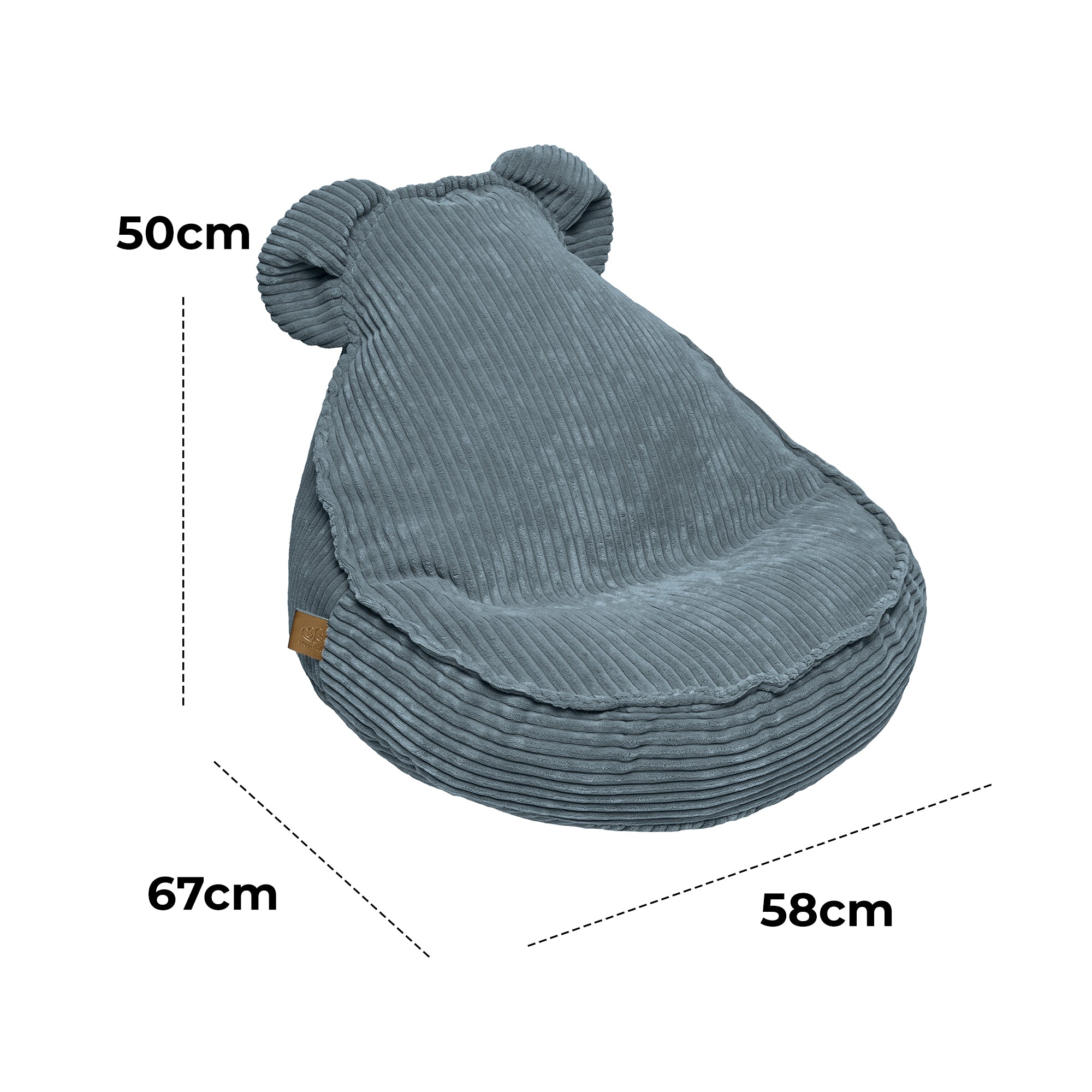 MeowBaby Beanbag Aesthetic Cord Bear - ecru/beige