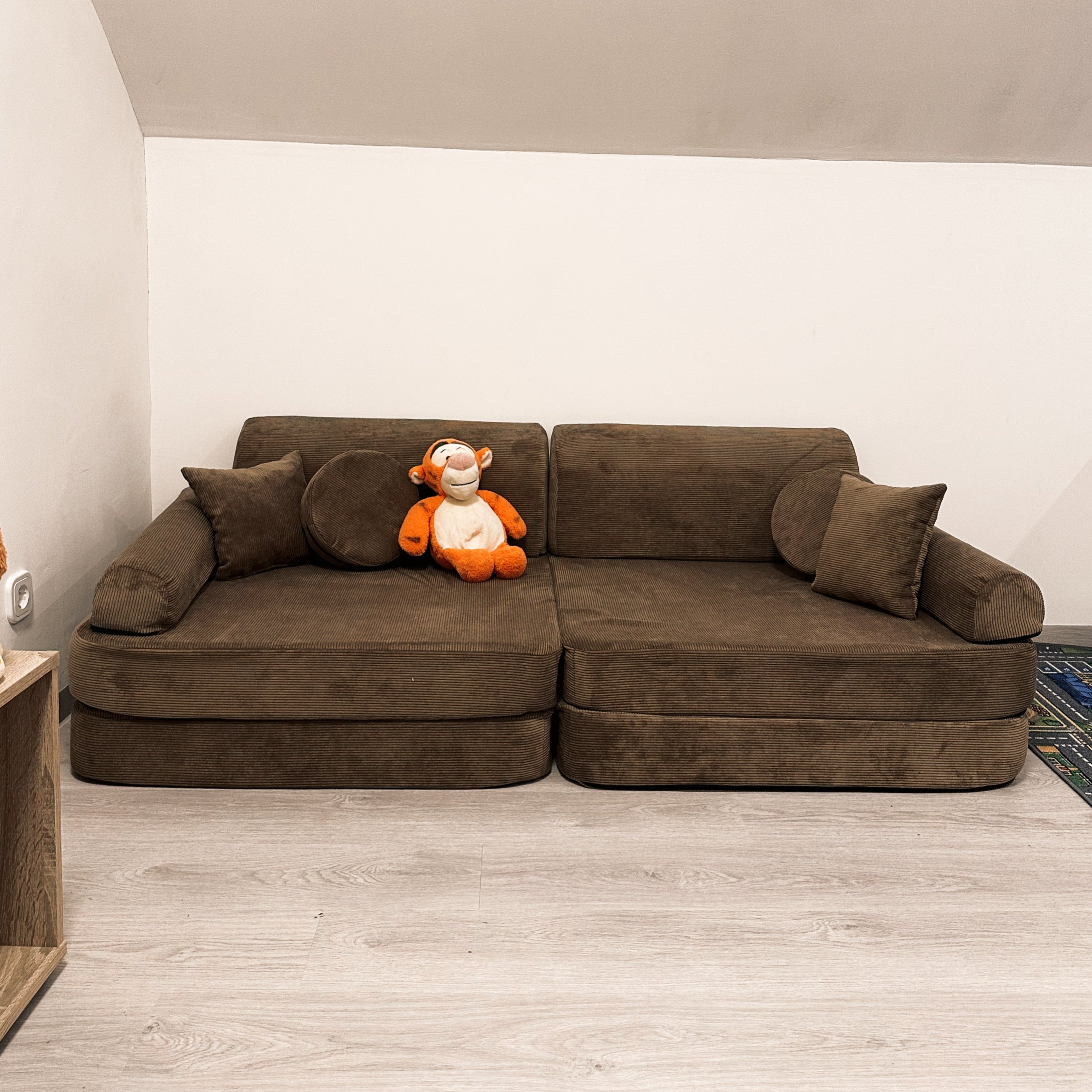 MeowBaby Play Sofa Cord Premium - brown